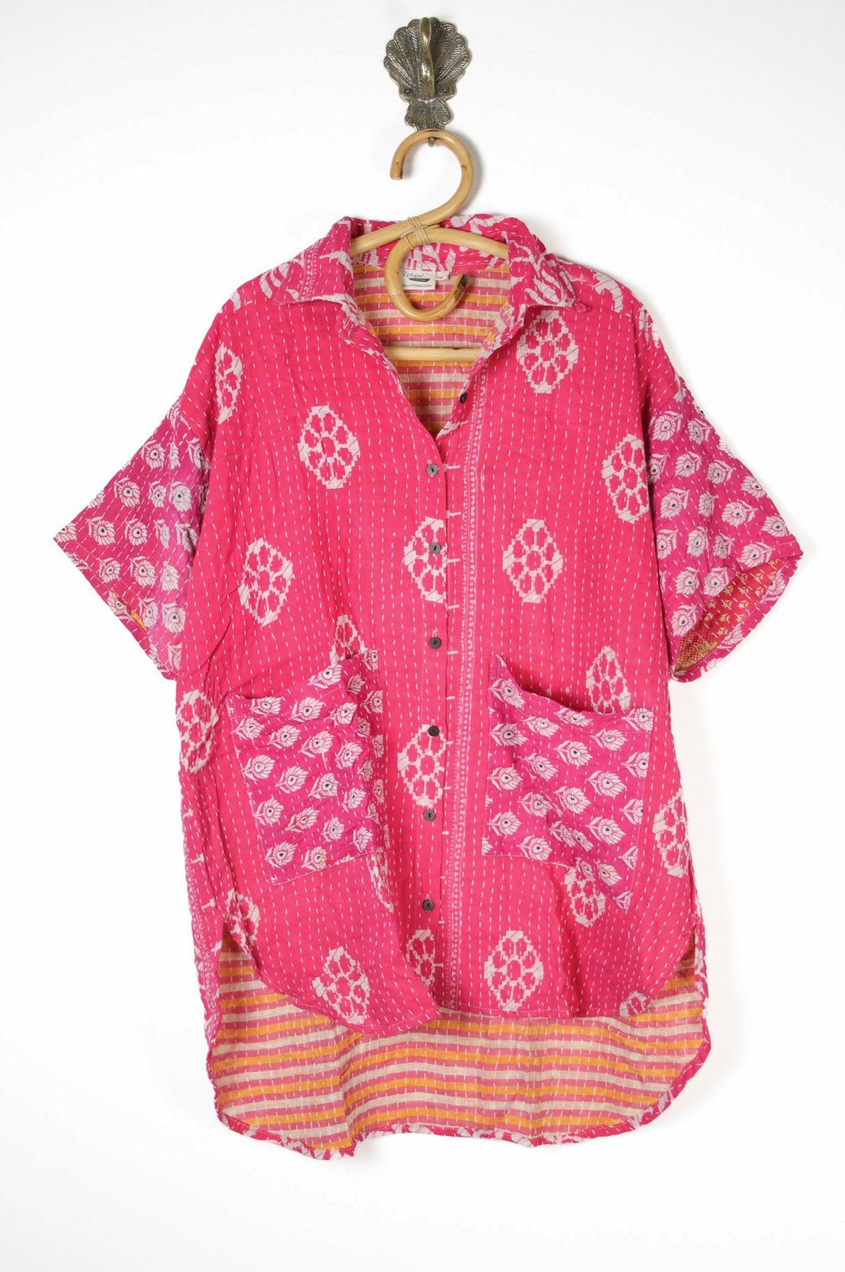 Lila Kantha Shirt S (10662) LilaShirtSRenewVintage106621_5724d6c9-11bd-4653-8b4b-c98a78958987 Renew Bohemian Pty Ltd