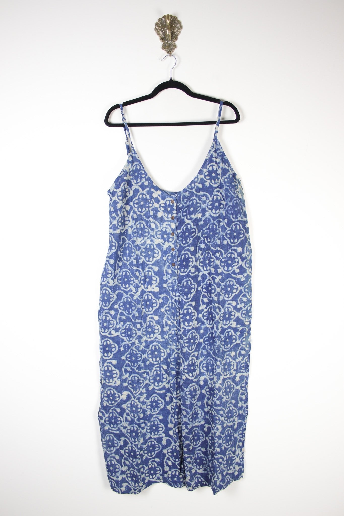 Stonewash Kantha Jumpsuit - Mandala Mandala_Stonewash_Kantha_Jumpsuit_RenewVintage1 Renew Bohemian Pty Ltd