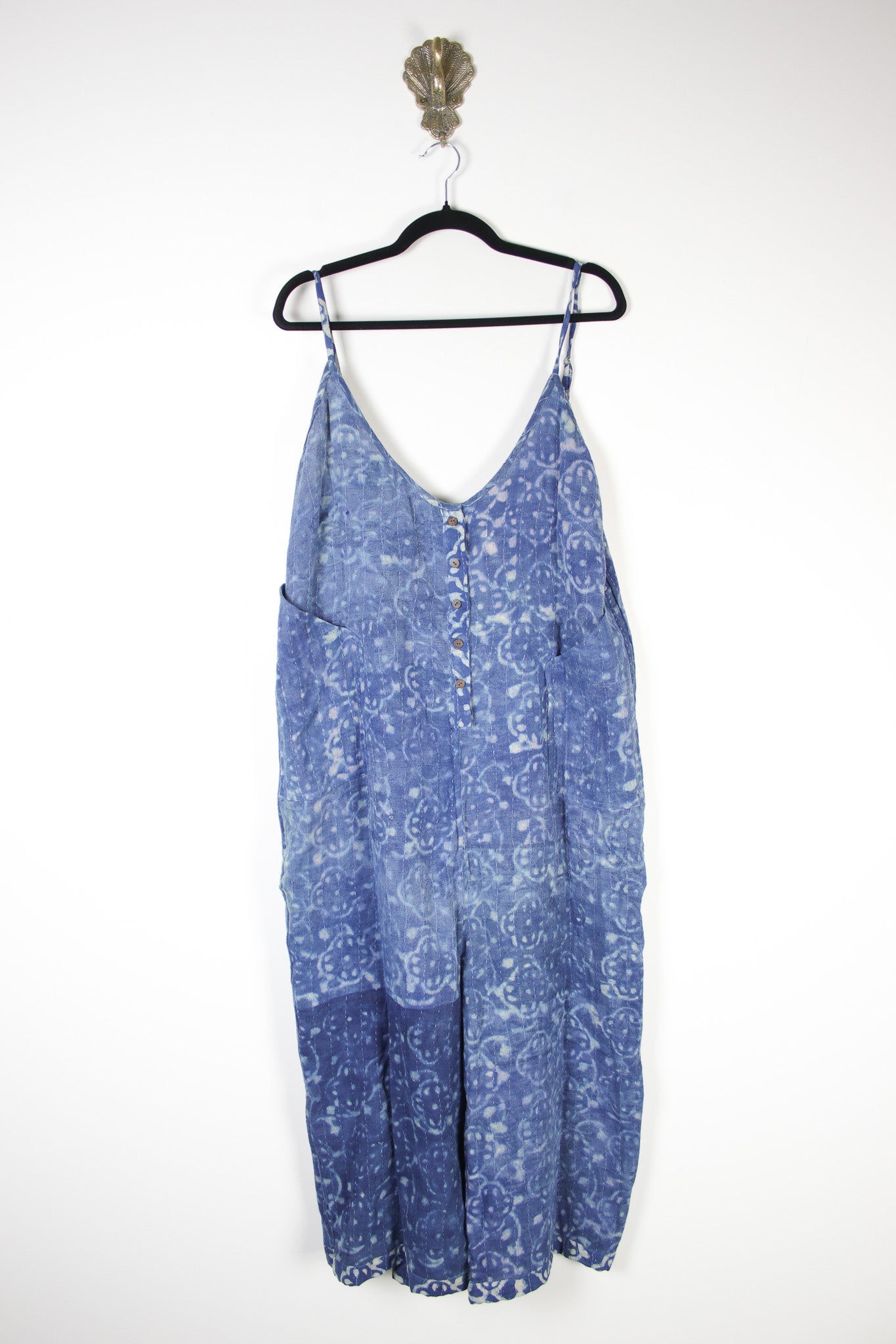 Stonewash Kantha Jumpsuit - Mandala Mandala_Stonewash_Kantha_Jumpsuit_RenewVintage2 Renew Bohemian Pty Ltd