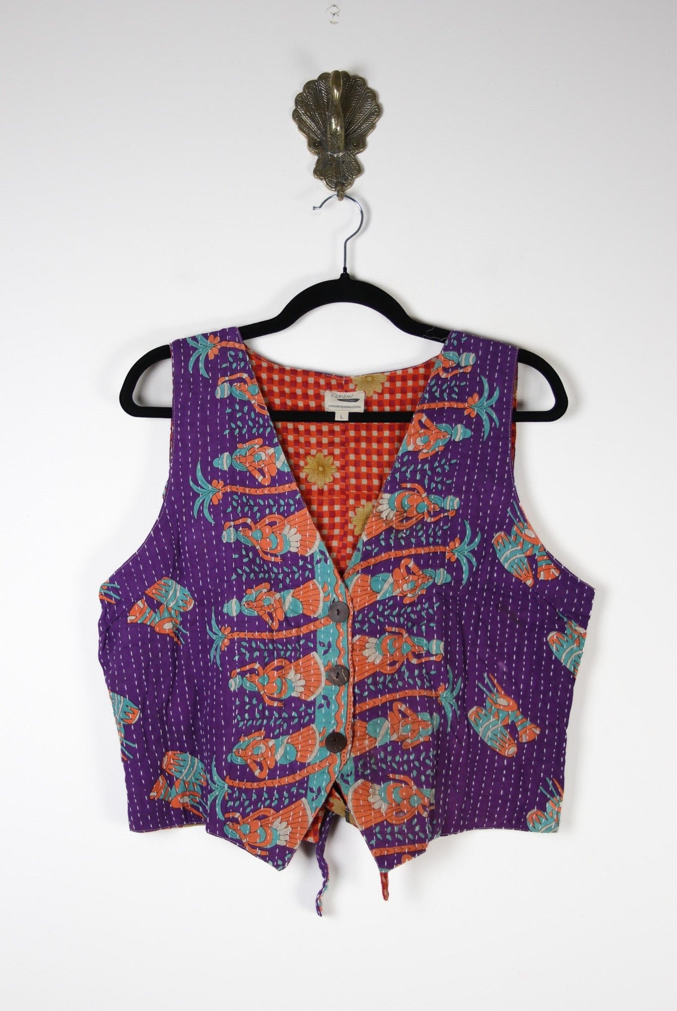 Moksha Kantha Vest L (17404) MokshaVestLRenewVintage174041 Renew Bohemian Pty Ltd