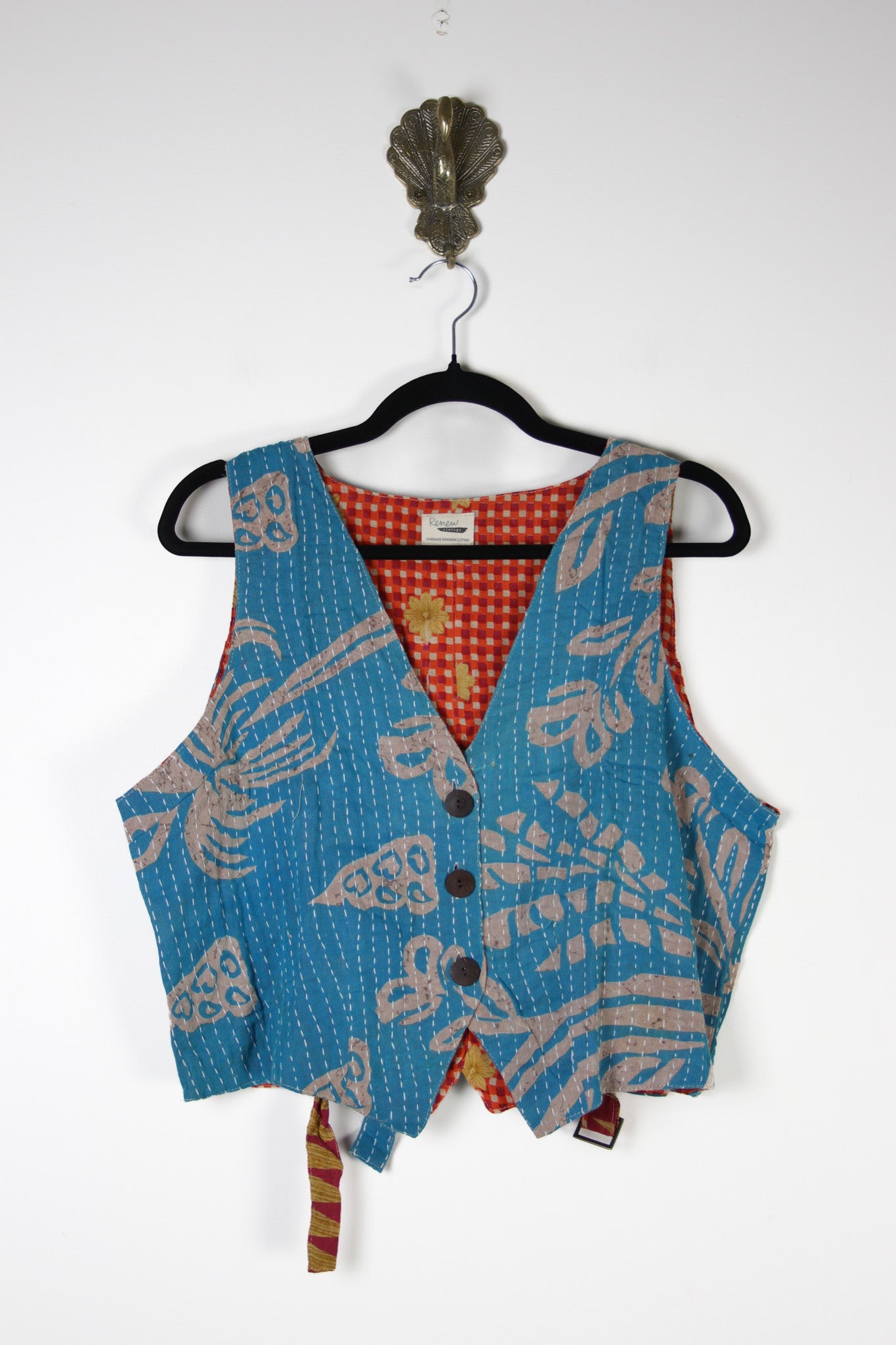 Moksha Kantha Vest XL (17407) MokshaVestXLRenewVintage174071 Renew Bohemian Pty Ltd