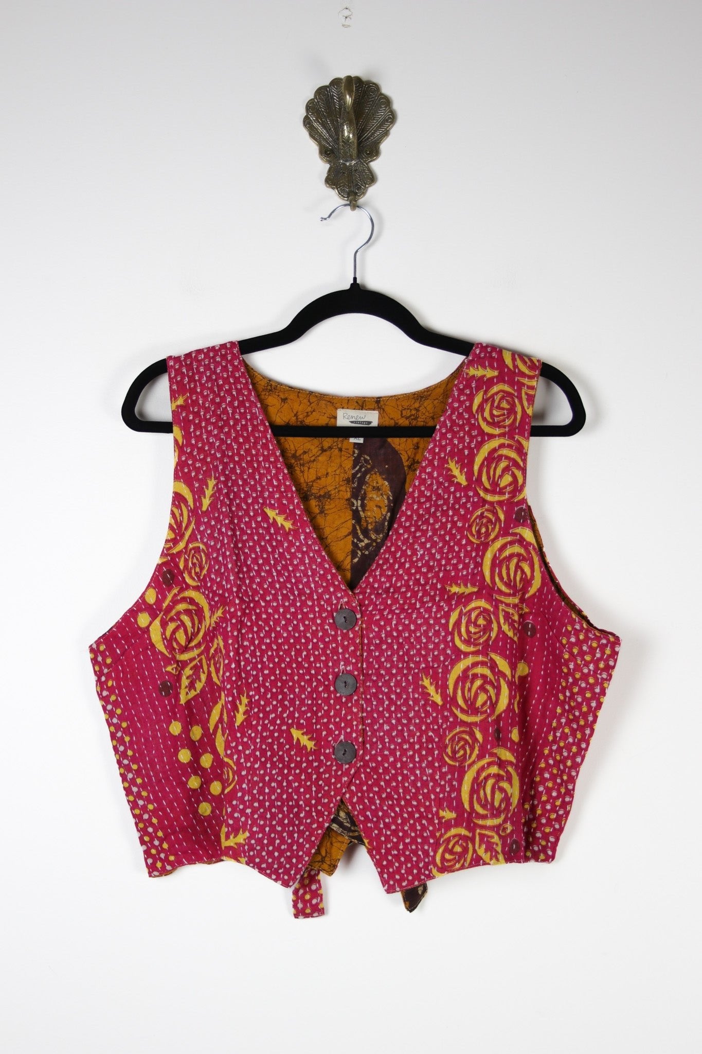 Moksha Kantha Vest XL (17410) MokshaVestXLRenewVintage174101 Renew Bohemian Pty Ltd