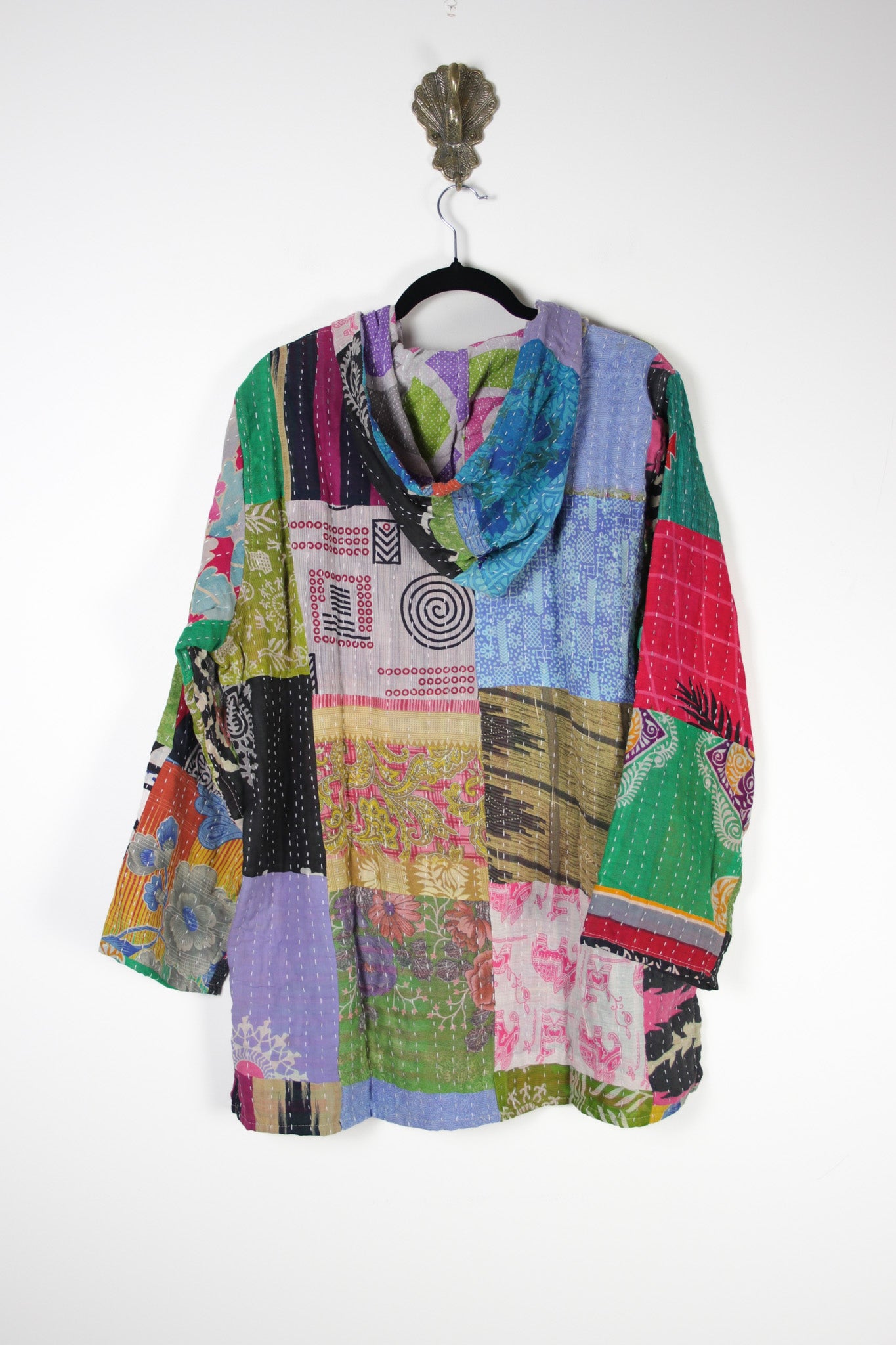 Patchwork Homebody Hoodie M (20119) PatchworkHomebodyHoodieMRenewBohemian201192 Renew Bohemian Pty Ltd