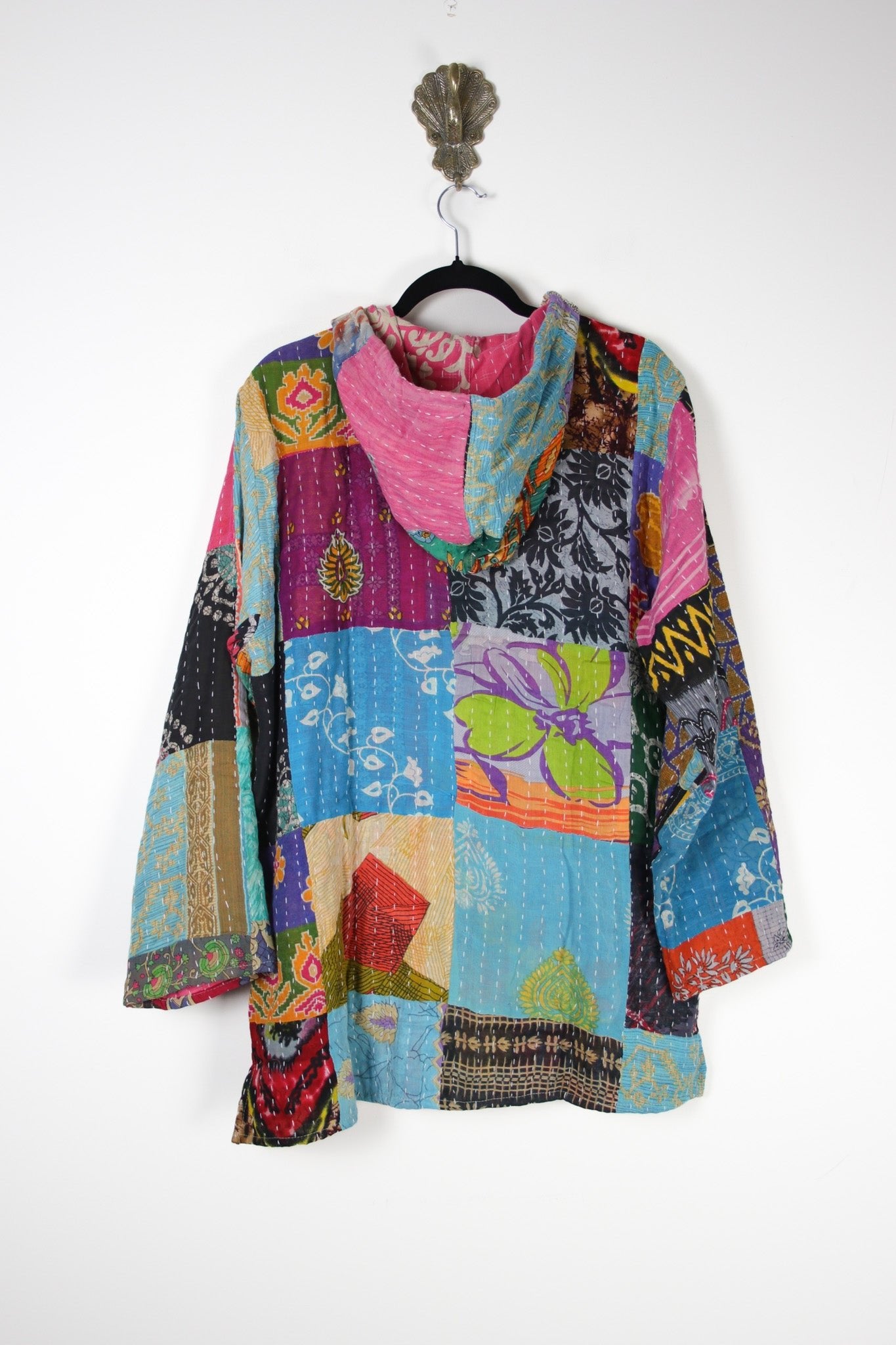 Patchwork Homebody Hoodie M (20120) PatchworkHomebodyHoodieMRenewBohemian201202 Renew Bohemian Pty Ltd