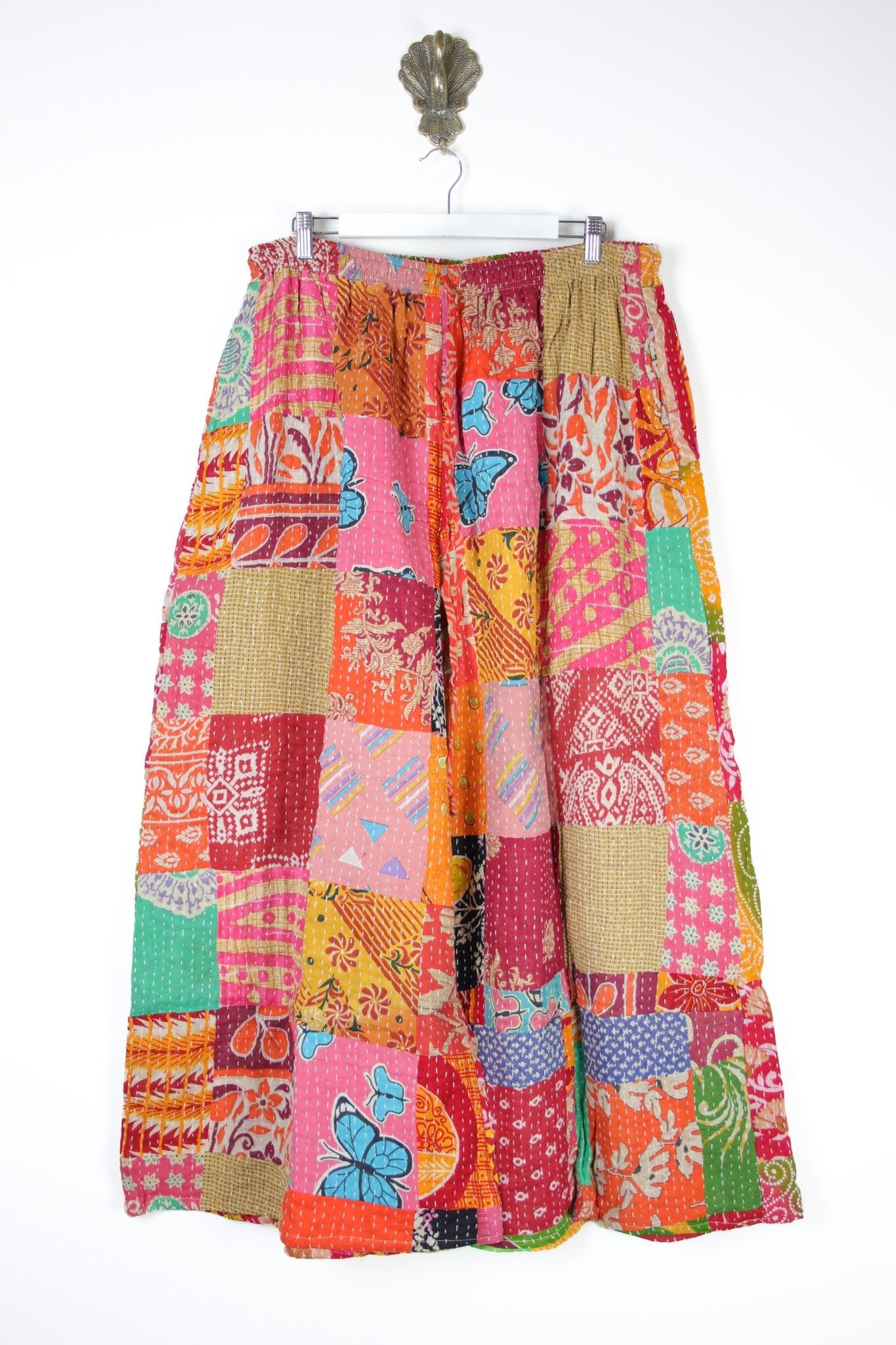 Patchwork Palazzo Pants 2XL (14663) PatchworkPalazzo2XLRenewVintage146631 Renew Bohemian Pty Ltd