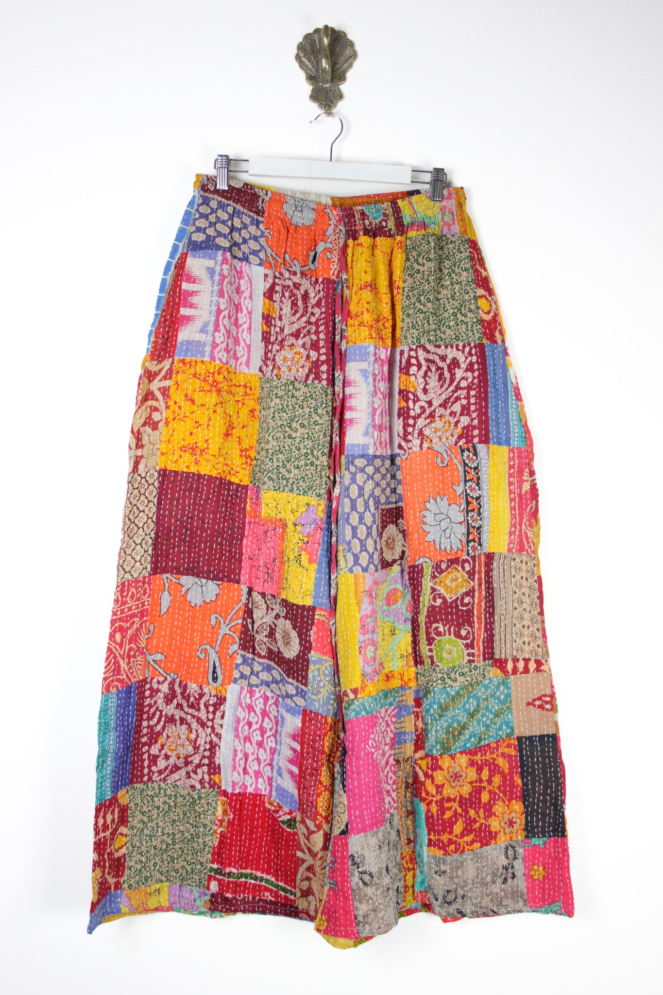 Patchwork Palazzo Pants L (14682)