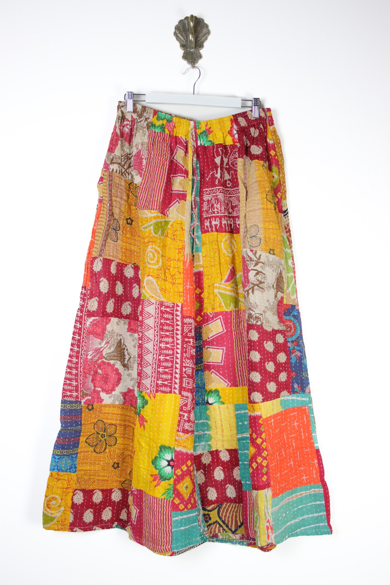 Patchwork Palazzo Pants L (14684)