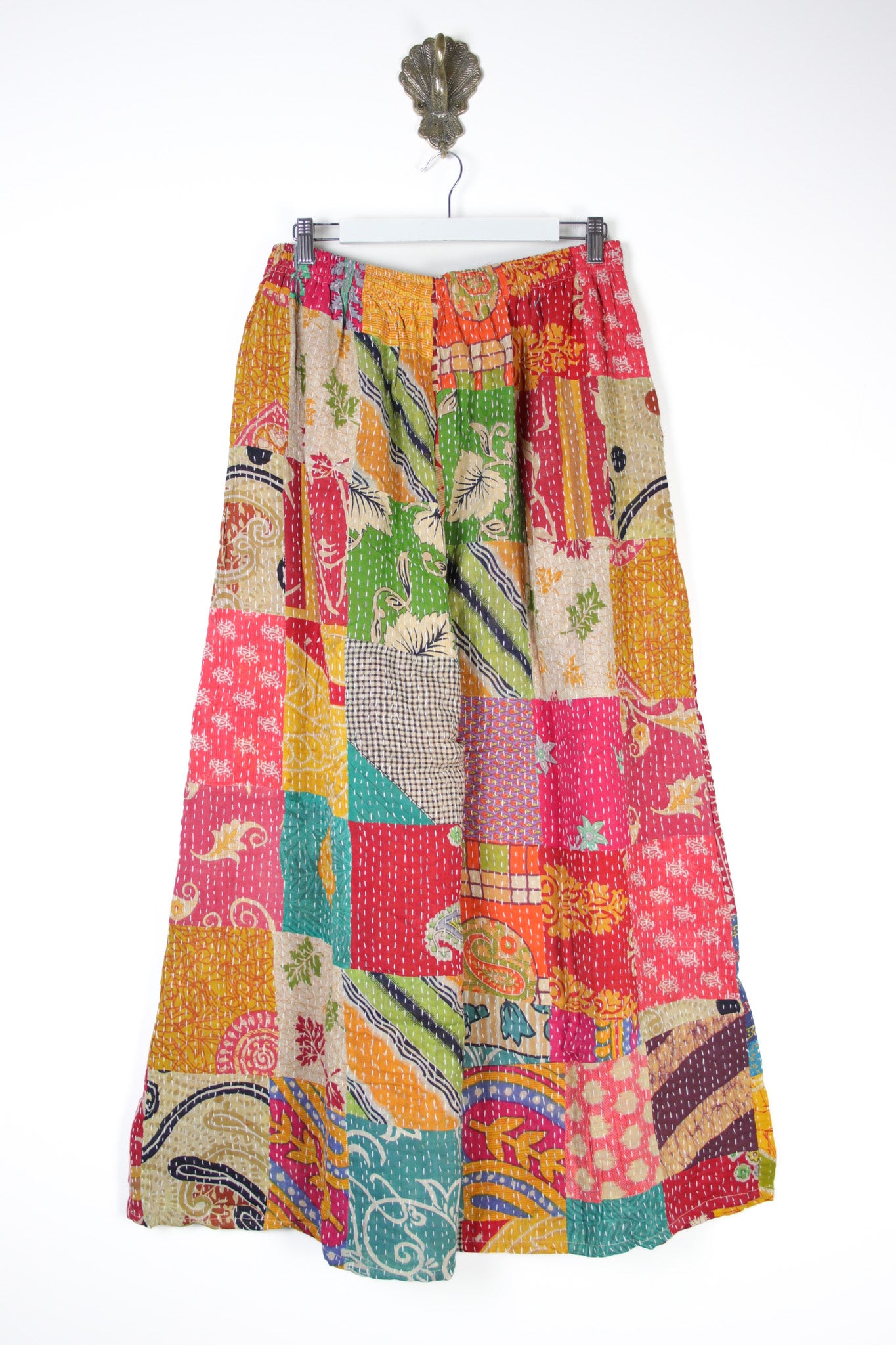 Patchwork Palazzo Pants L (14684)
