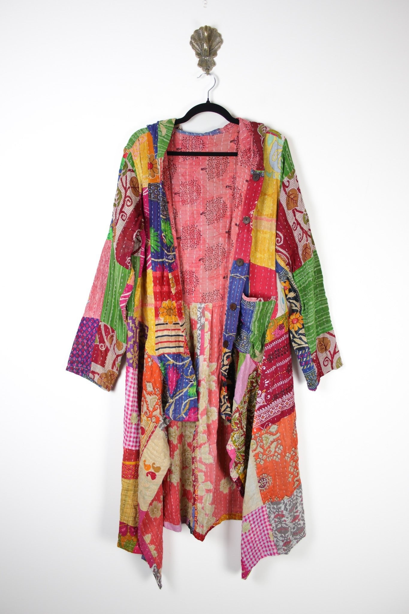 Patchwork Pixie Coat 2XL (18358) PixieCoat2_3XLRenewBohemian183581 Renew Bohemian Pty Ltd