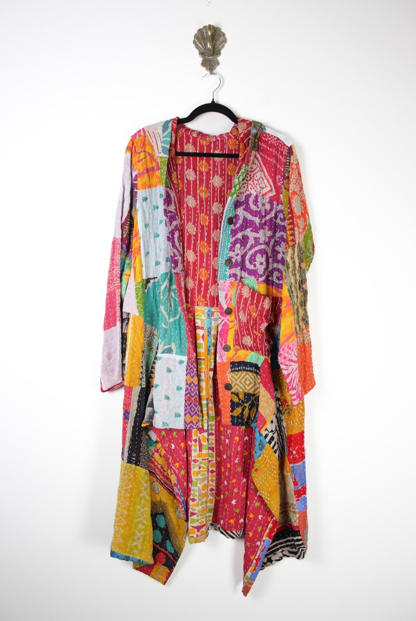 Patchwork Pixie Coat 2XL (18359) PixieCoat2_3XLRenewBohemian183591 Renew Bohemian Pty Ltd