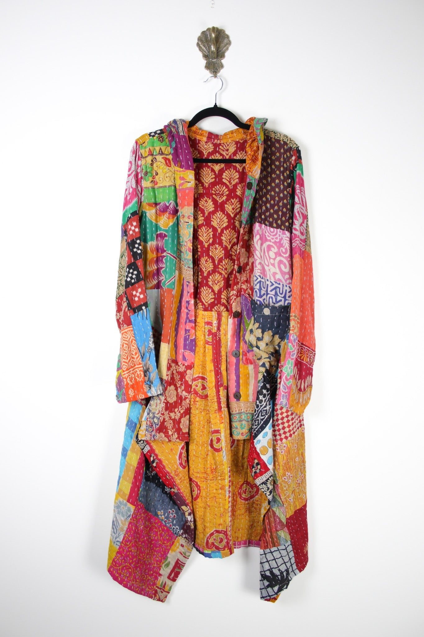 Patchwork Pixie Coat S/M (18338) PixieCoatS_MRenewBohemian183381 Renew Bohemian Pty Ltd