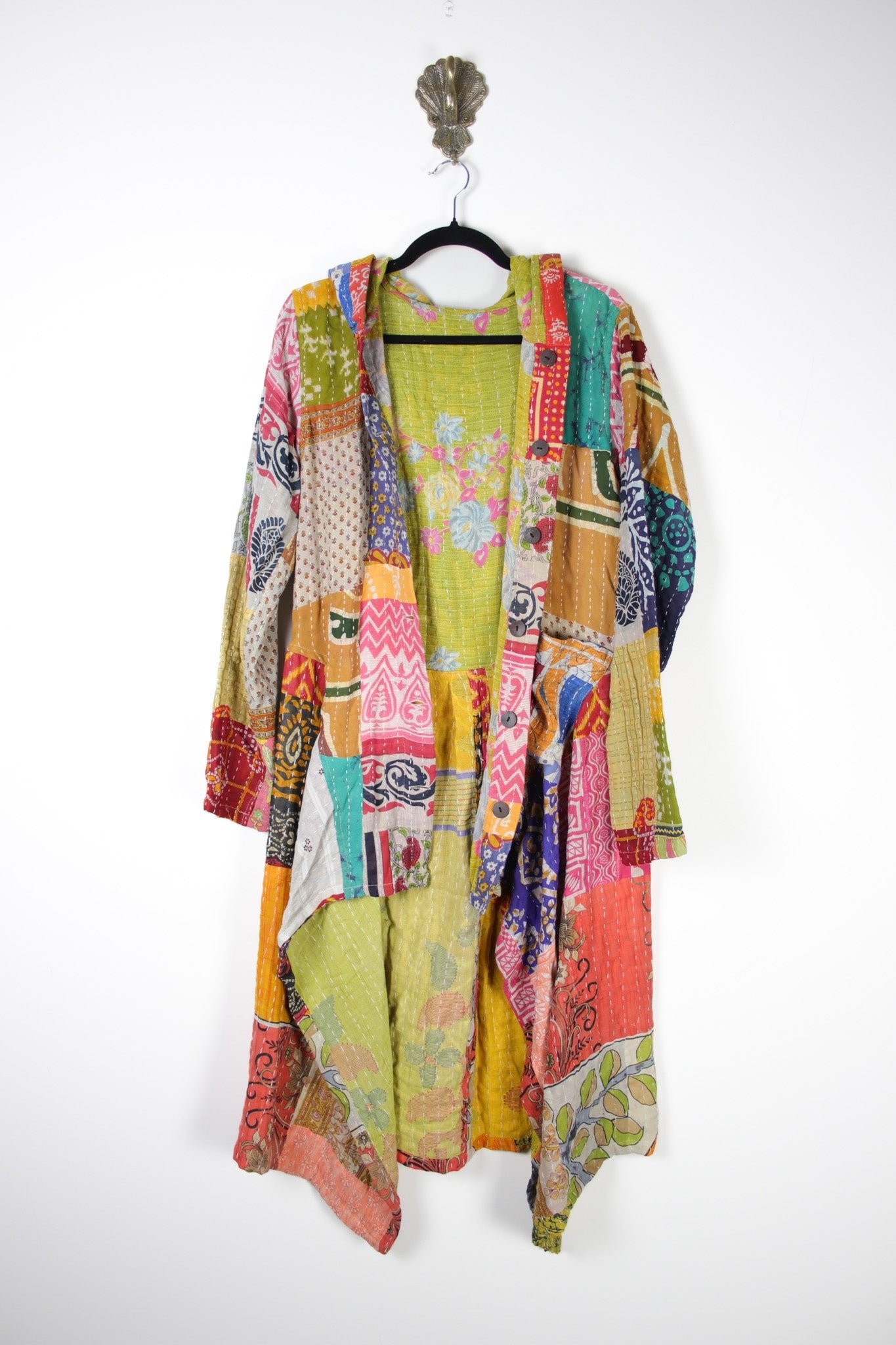 Patchwork Pixie Coat S/M (18340) PixieCoatS_MRenewBohemian183401 Renew Bohemian Pty Ltd