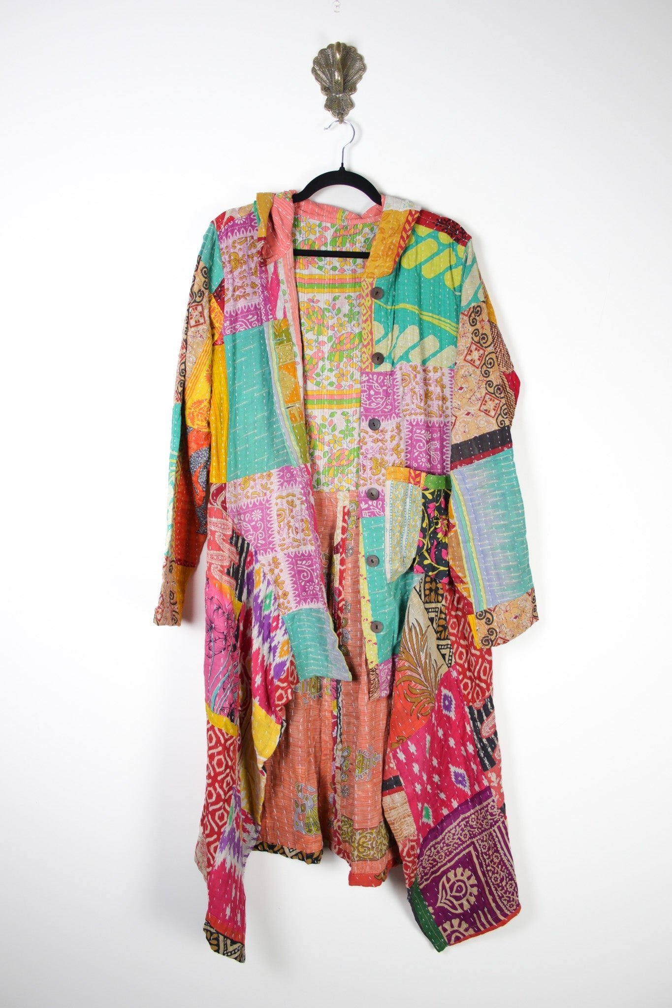 Patchwork Pixie Coat S/M (18341) PixieCoatS_MRenewBohemian183411 Renew Bohemian Pty Ltd
