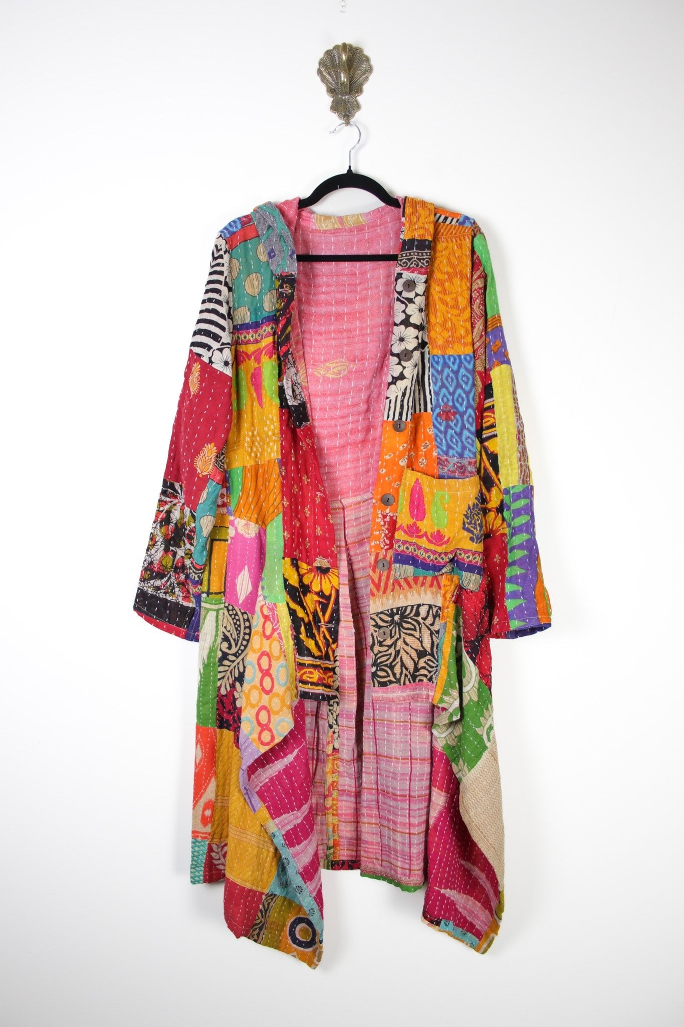 Patchwork Pixie Coat S/M (18342) PixieCoatS_MRenewBohemian183421 Renew Bohemian Pty Ltd