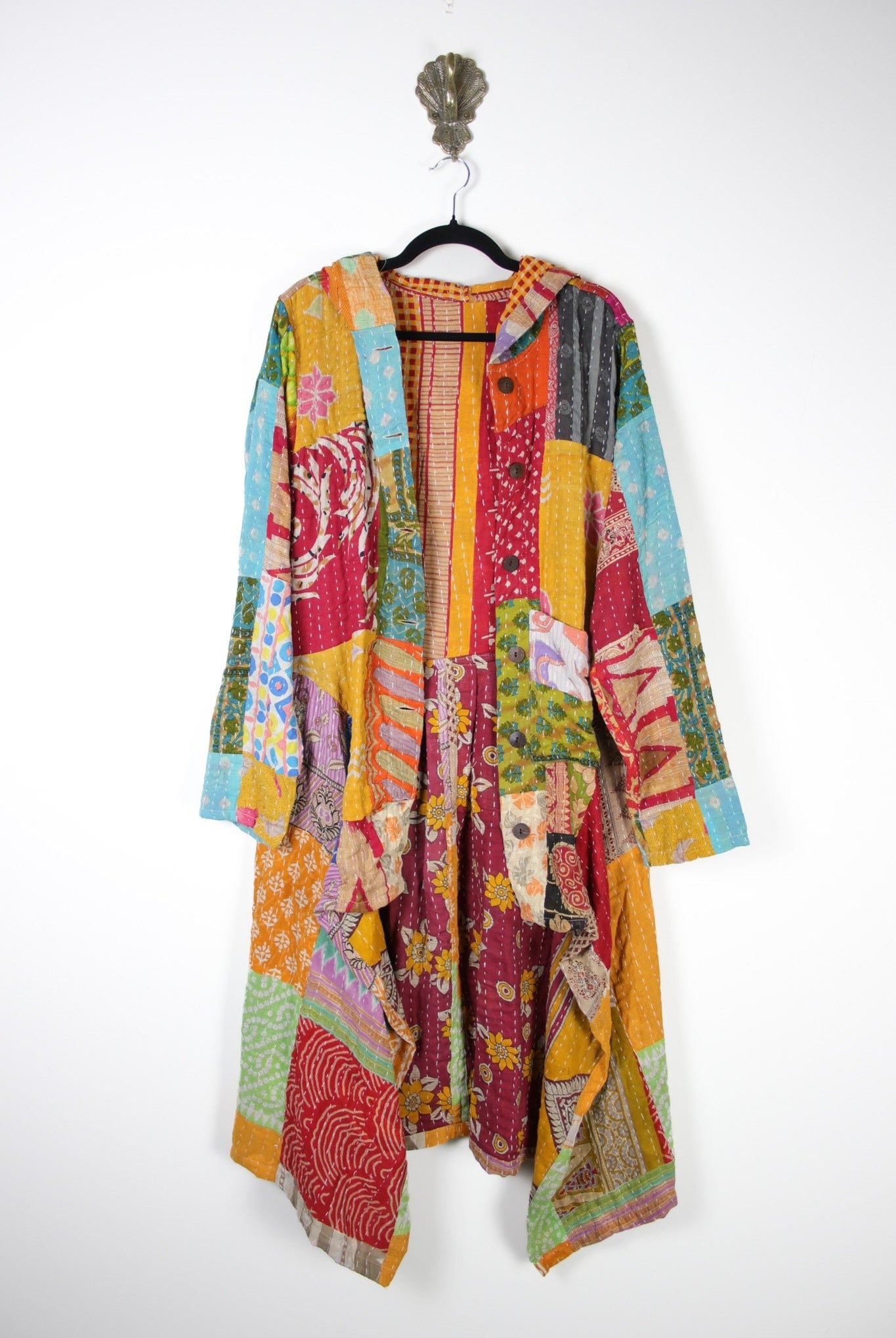 Patchwork Pixie Coat S/M (18343) PixieCoatS_MRenewBohemian183431 Renew Bohemian Pty Ltd