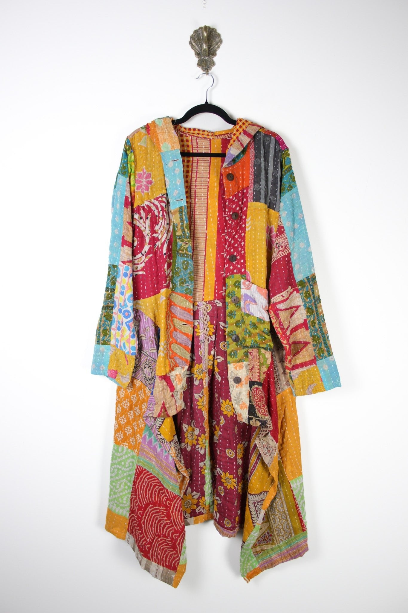 Patchwork Pixie Coat S/M (18343) PixieCoatS_MRenewBohemian183431 Renew Bohemian Pty Ltd