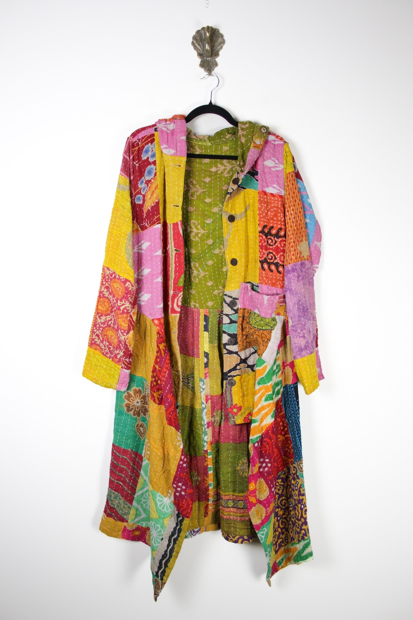 Patchwork Pixie Coat S/M (18345) PixieCoatS_MRenewBohemian183451 Renew Bohemian Pty Ltd
