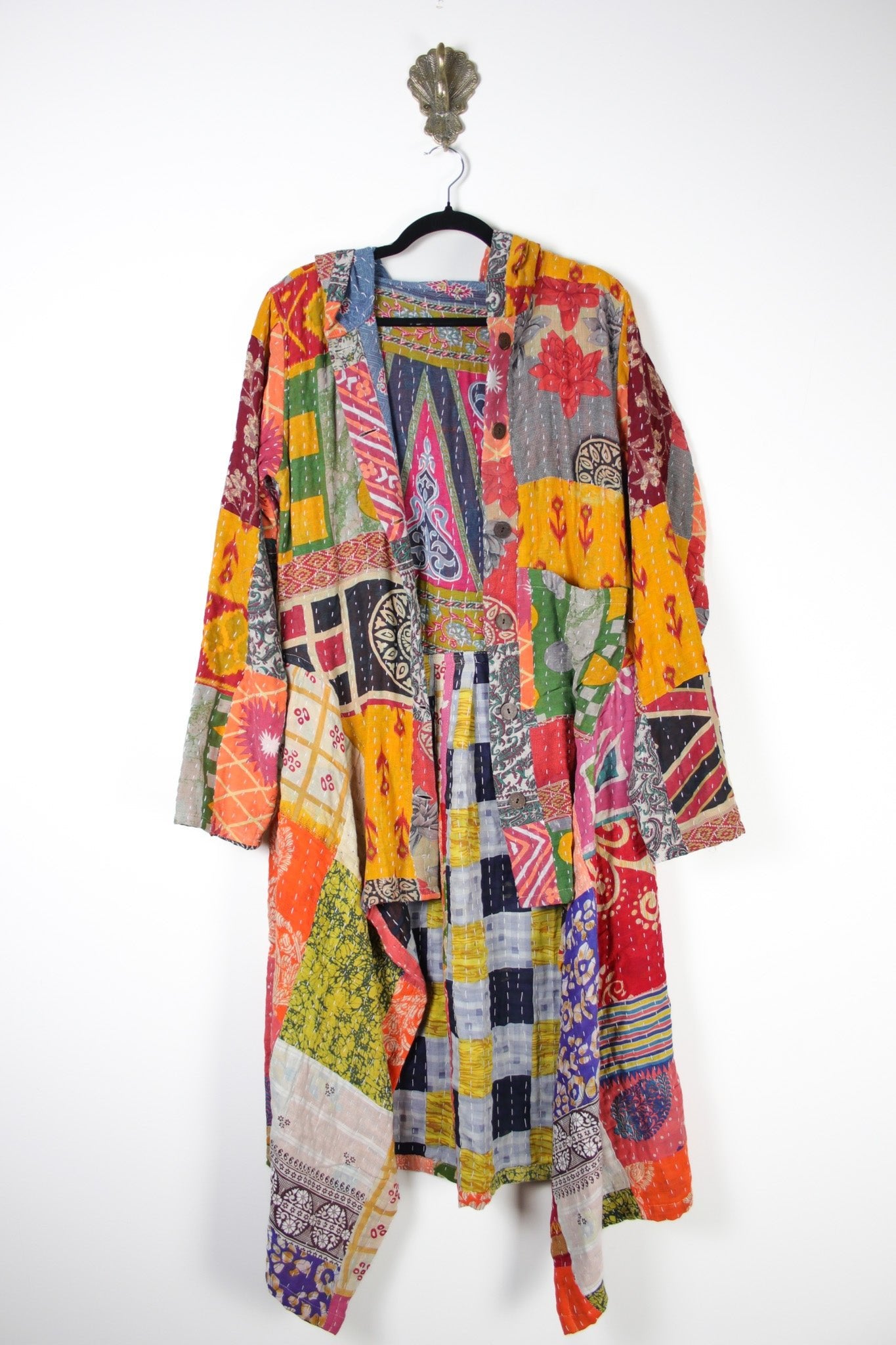 Patchwork Pixie Coat S/M (19966) PixieCoatS_MRenewBohemian199661 Renew Bohemian Pty Ltd