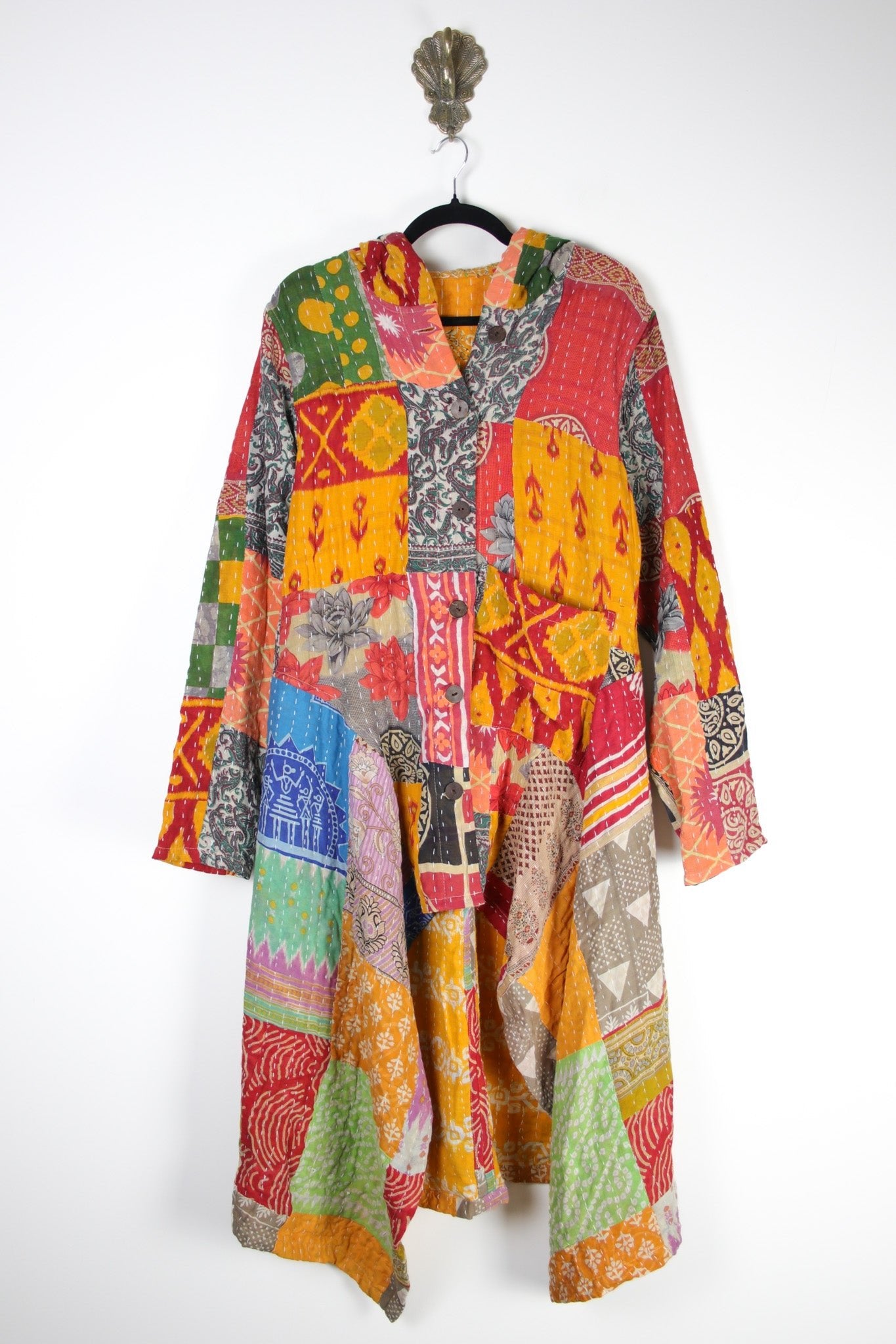 Patchwork Pixie Coat S/M (20942) PixieCoatS_MRenewBohemian209421 Renew Bohemian Pty Ltd