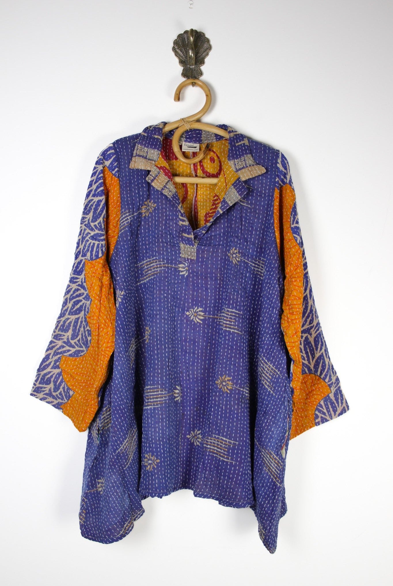 Poppy Kantha Tunic 2XL (15375) PoppyTunic2XLRenewVintage153751 Renew Bohemian Pty Ltd
