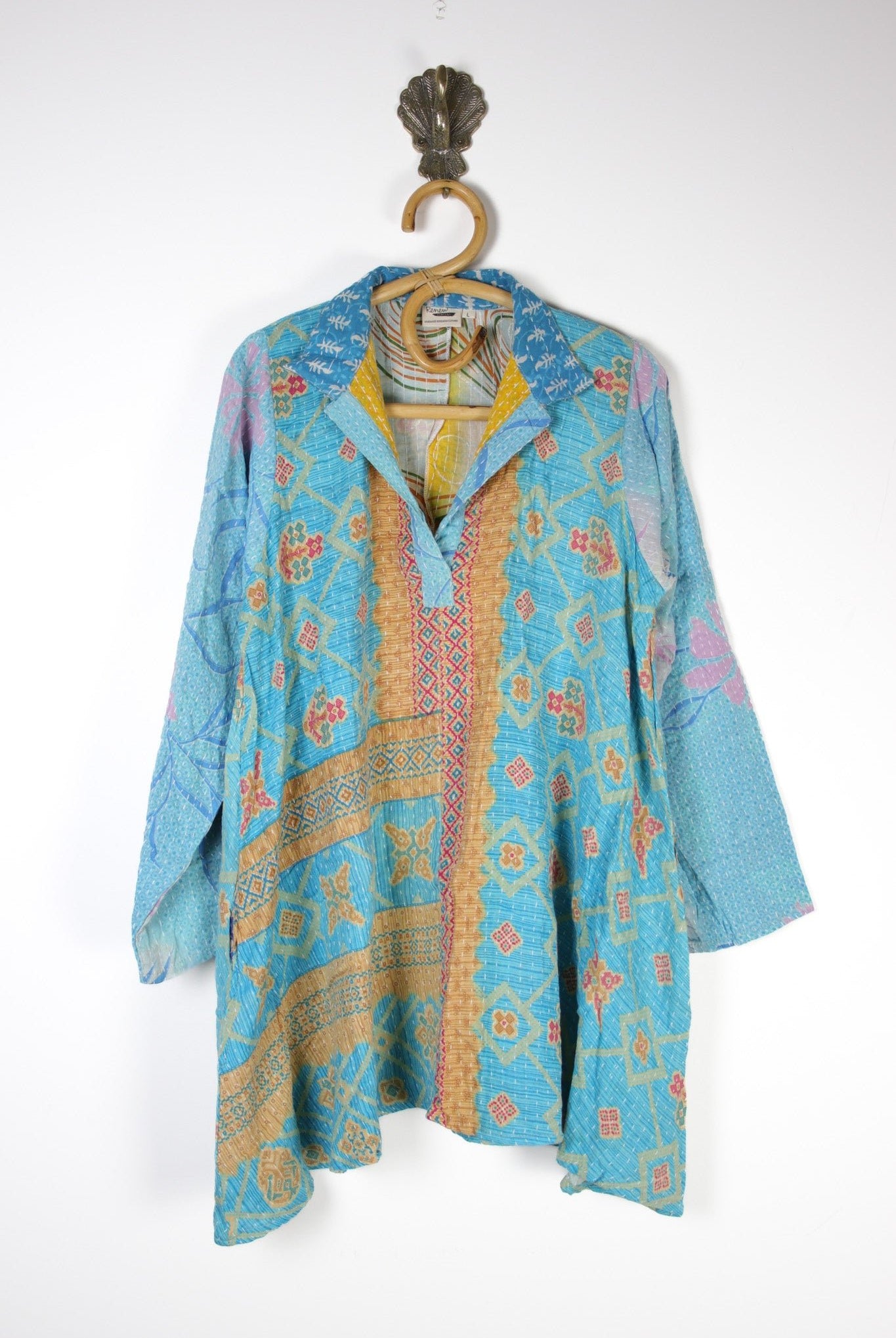 Poppy Kantha Tunic L (15352) PoppyTunicLRenewVintage153521 Renew Bohemian Pty Ltd