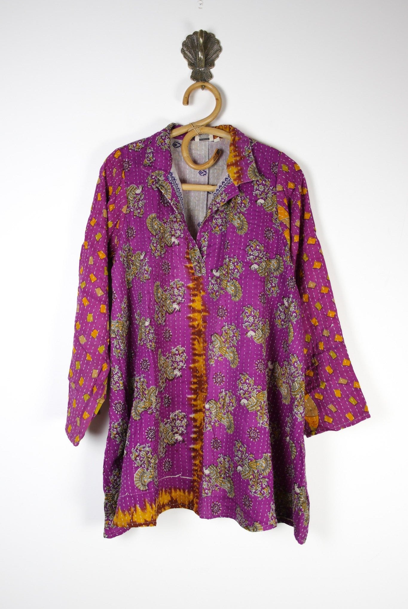 Poppy Kantha Tunic L (15355) PoppyTunicLRenewVintage153551 Renew Bohemian Pty Ltd