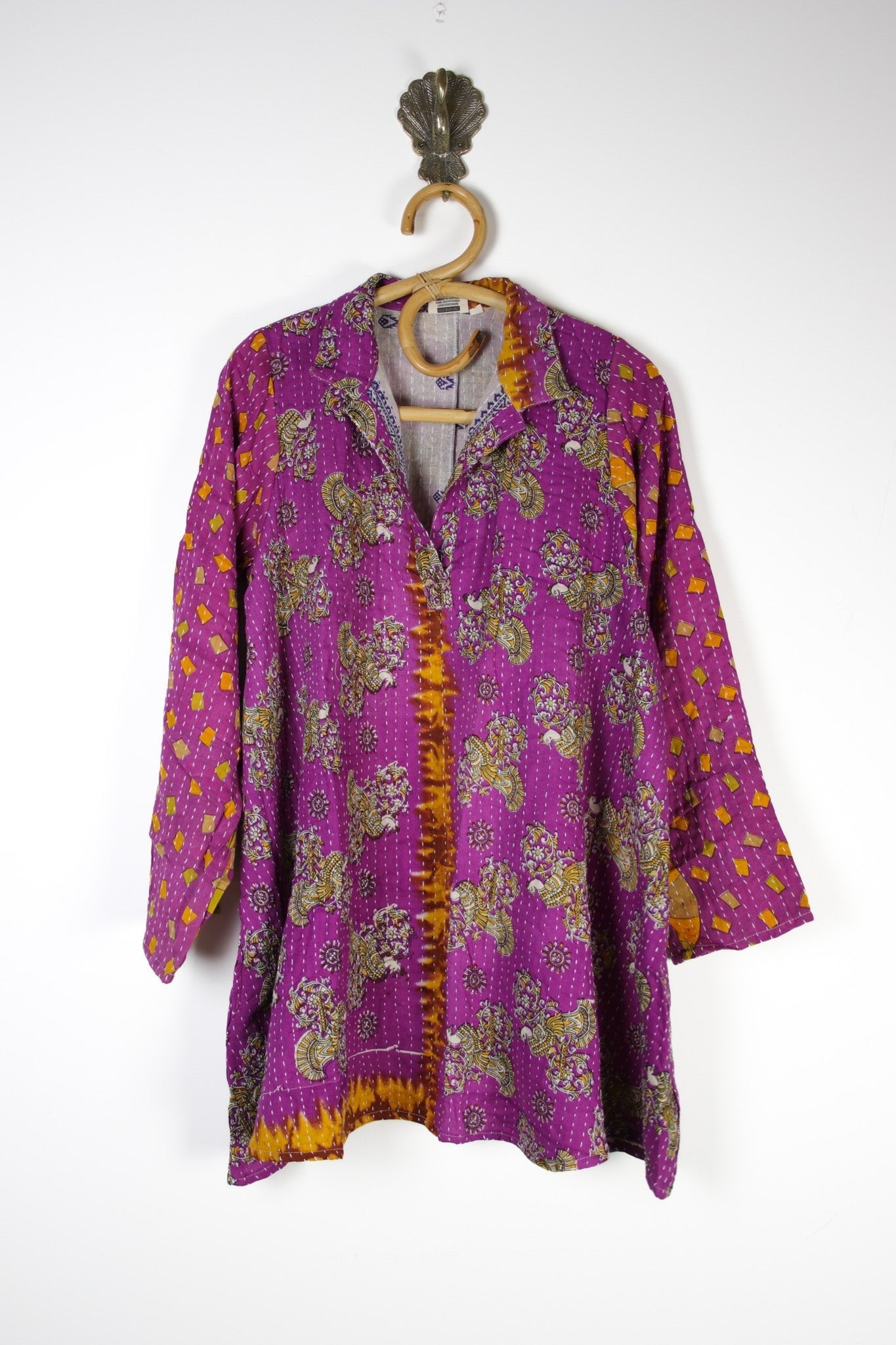 Poppy Kantha Tunic L (15355) PoppyTunicLRenewVintage153551 Renew Bohemian Pty Ltd