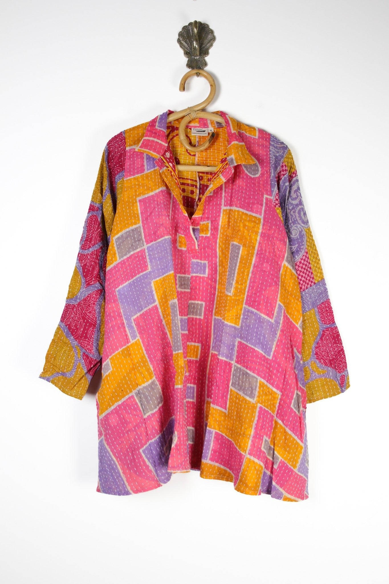 Poppy Kantha Tunic M (12615) PoppyTunicMRenewVintage126151 Renew Bohemian Pty Ltd