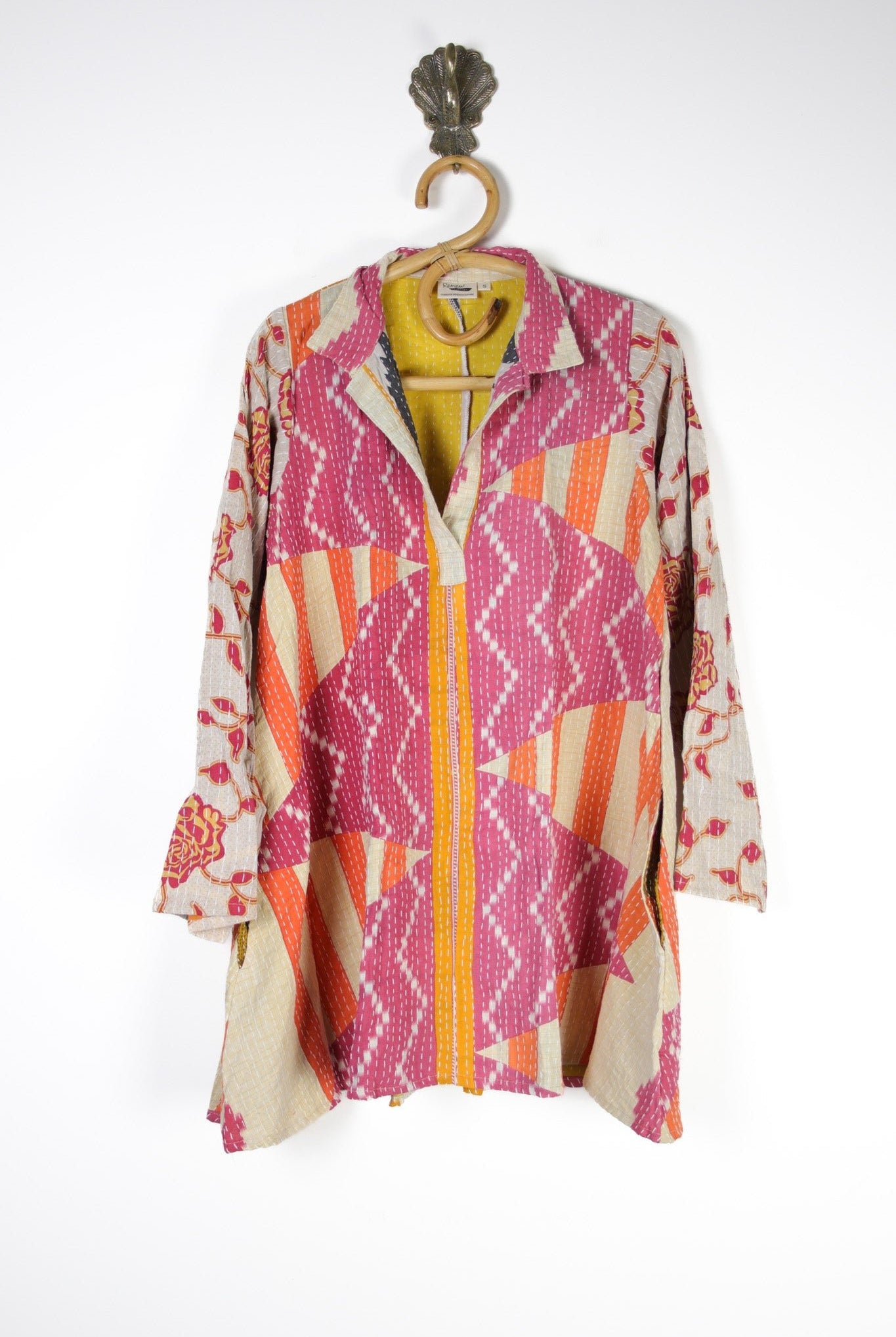 Poppy Kantha Tunic S (12648) PoppyTunicSRenewVintage126481 Renew Bohemian Pty Ltd