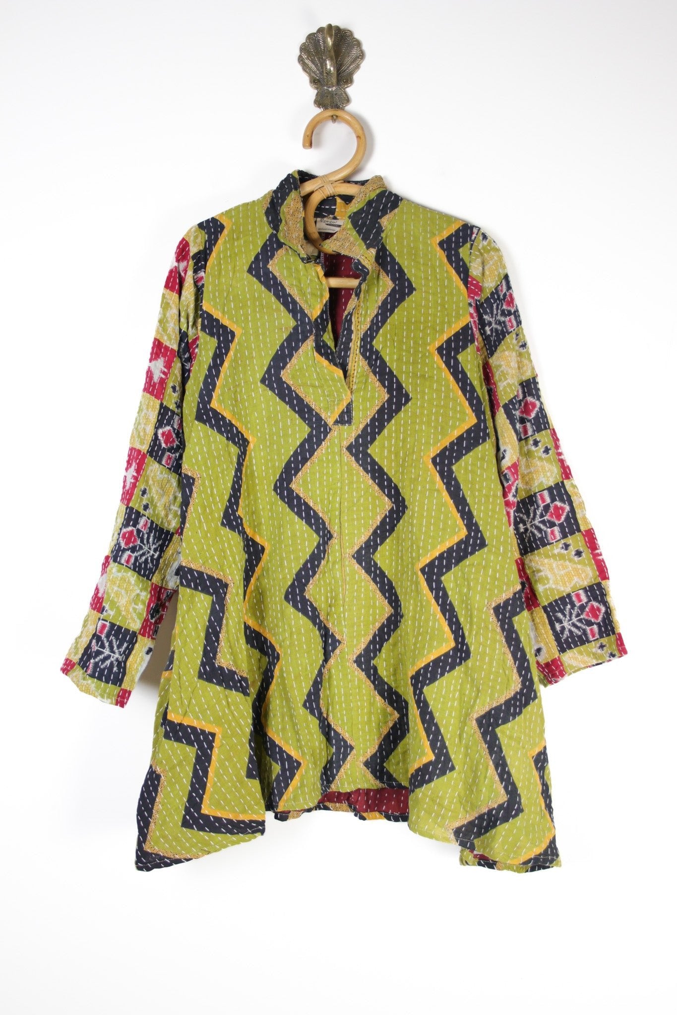 Poppy Kantha Tunic S (12649) PoppyTunicSRenewVintage126491 Renew Bohemian Pty Ltd