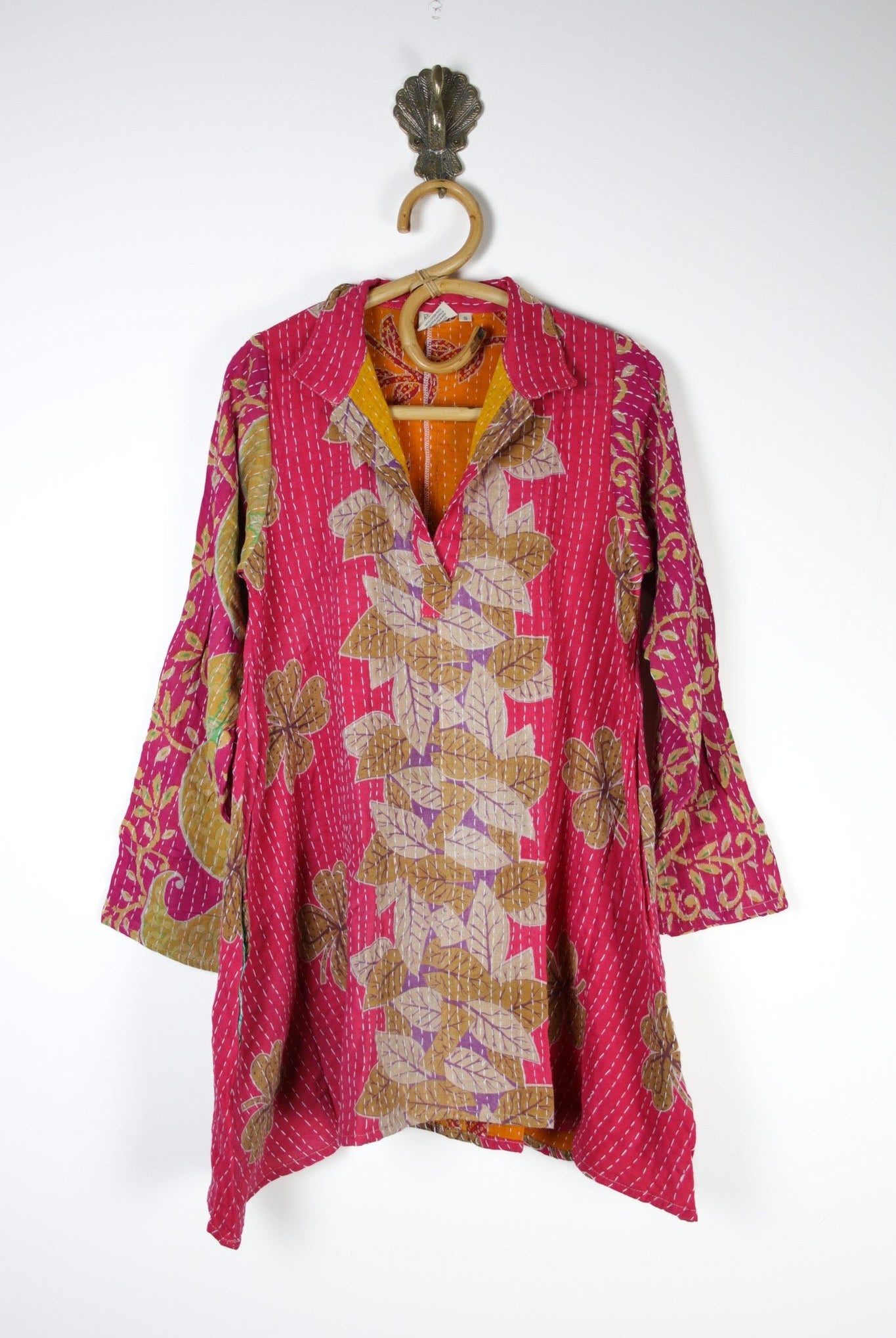 Poppy Kantha Tunic S (15329) PoppyTunicSRenewVintage153291 Renew Bohemian Pty Ltd
