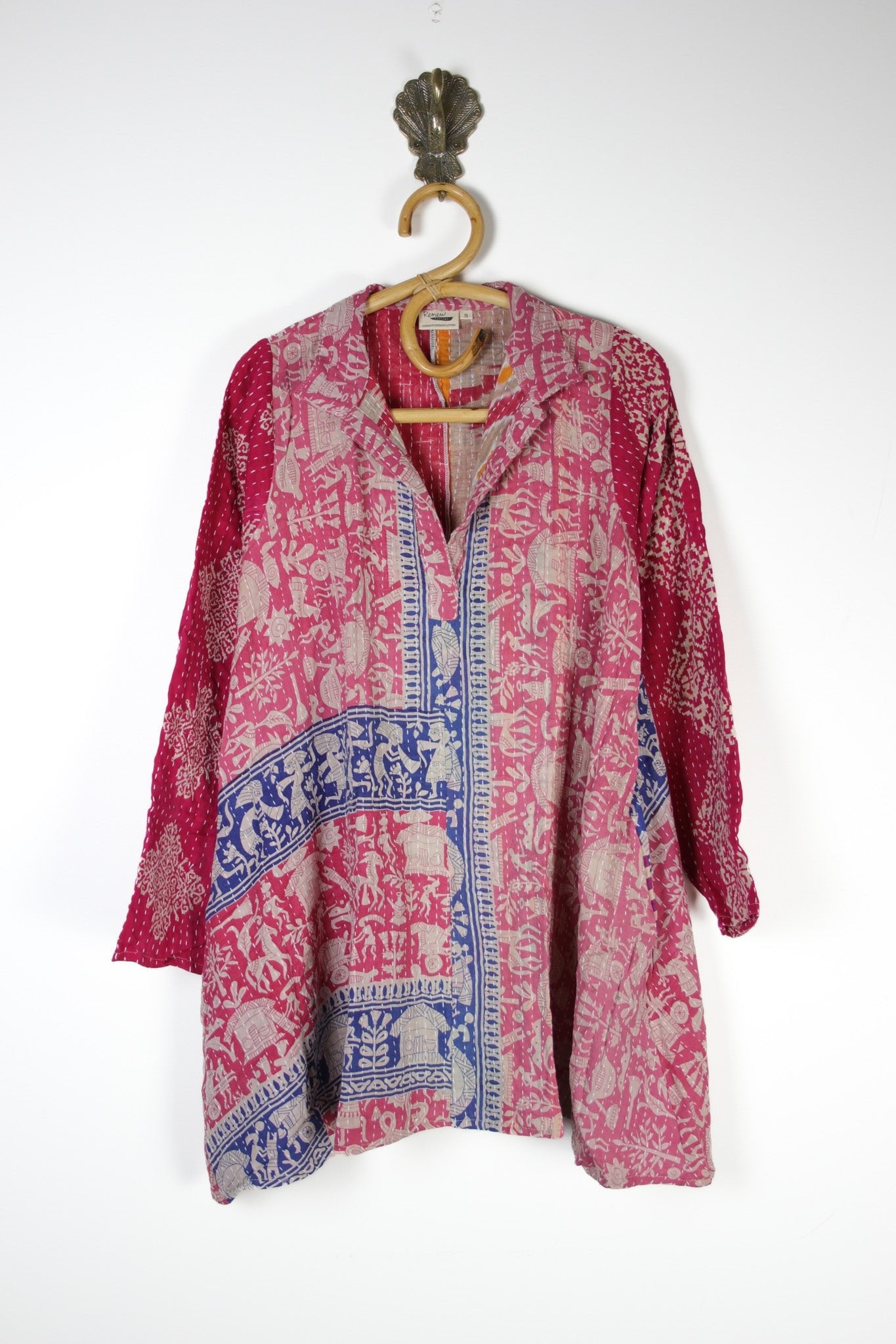 Poppy Kantha Tunic S (15333) PoppyTunicSRenewVintage153331 Renew Bohemian Pty Ltd