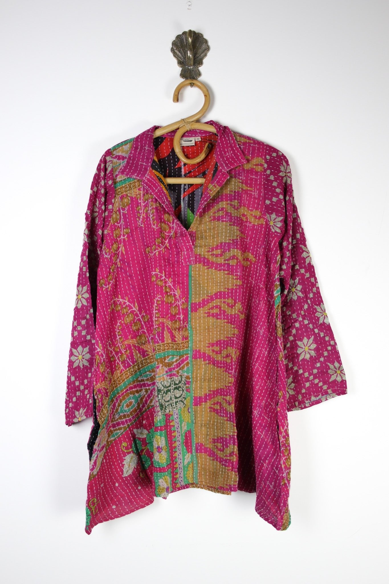 Poppy Kantha Tunic S (15335) PoppyTunicSRenewVintage153351 Renew Bohemian Pty Ltd