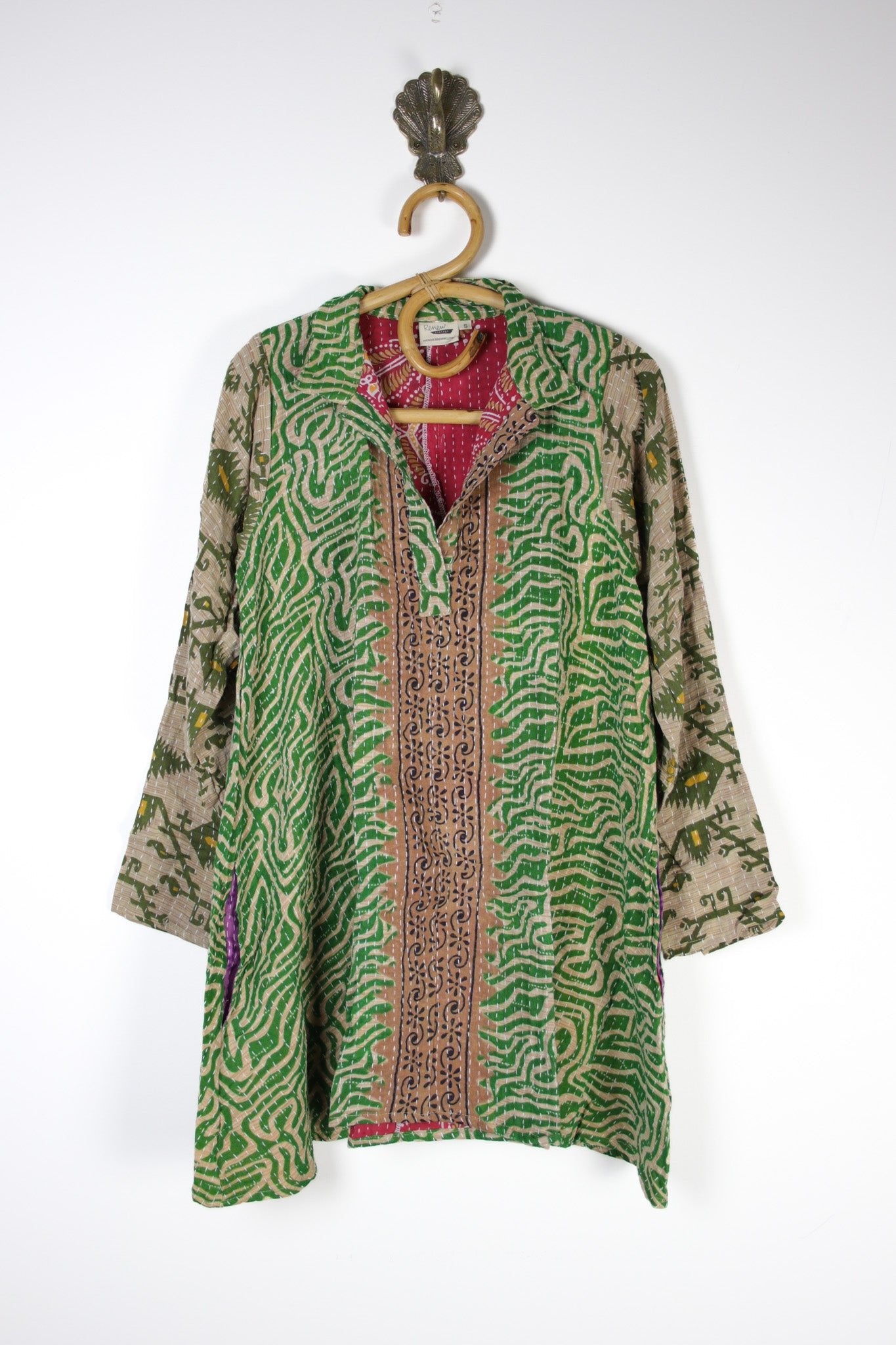 Poppy Kantha Tunic S (15336) PoppyTunicSRenewVintage153361 Renew Bohemian Pty Ltd