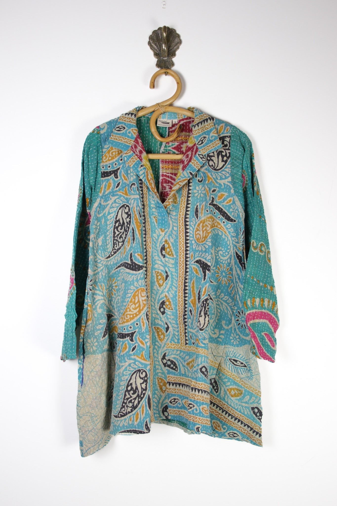 Poppy Kantha Tunic S (15337) PoppyTunicSRenewVintage153371 Renew Bohemian Pty Ltd
