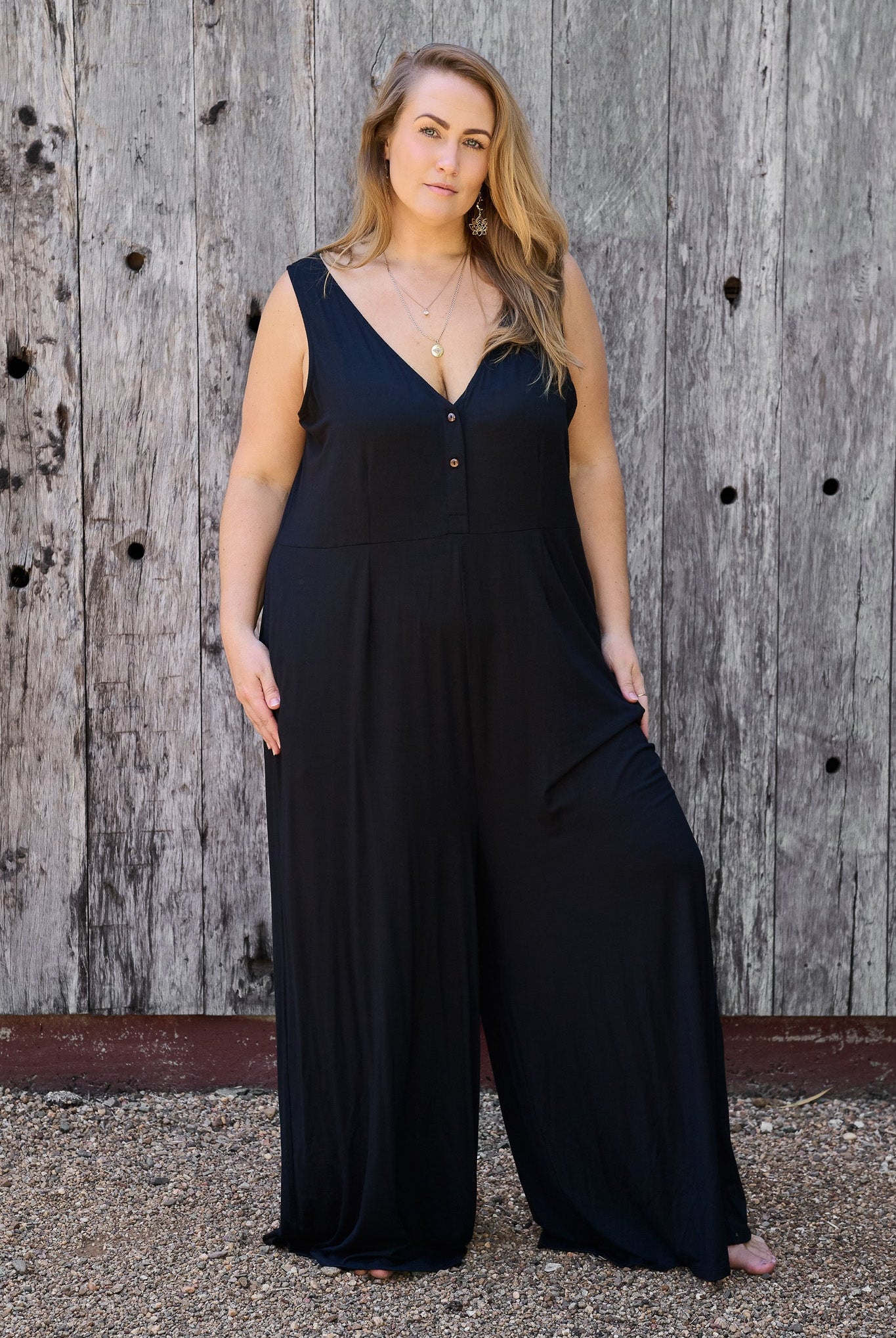 Boheme Jumpsuit Black 2XL RenewBohemianBasicsBohemeblack1 Renew Bohemian Pty Ltd