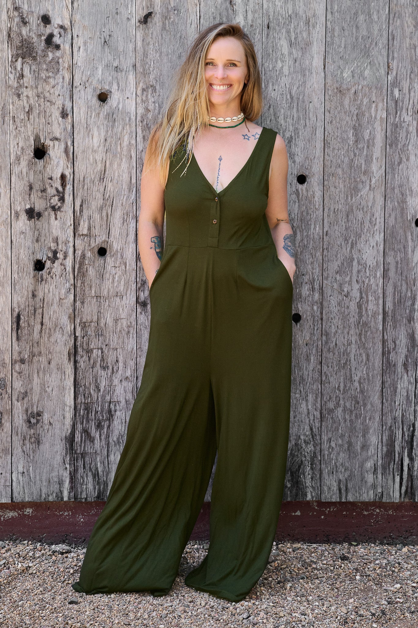 Boheme Jumpsuit Forest Green S