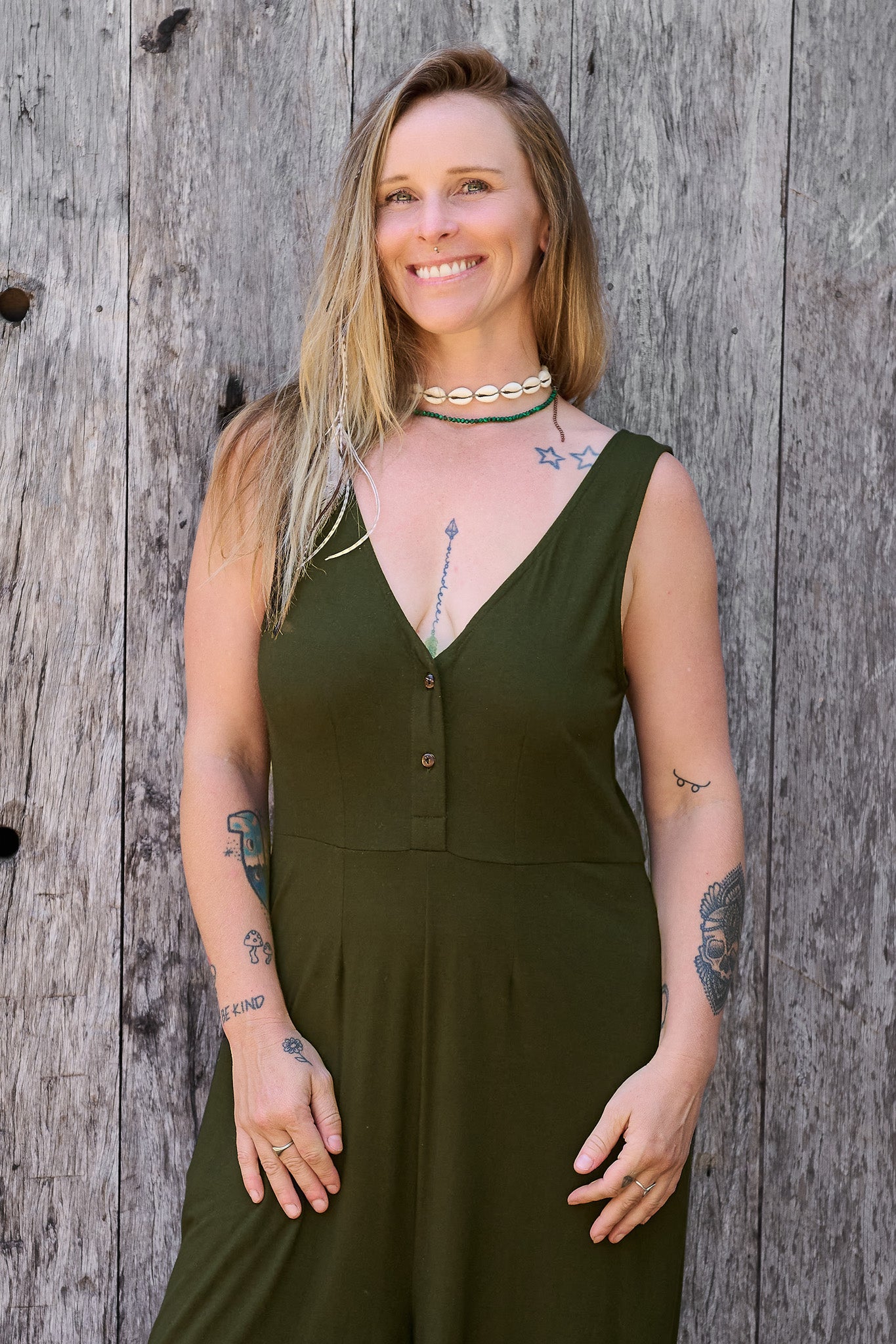 Boheme Jumpsuit Forest Green RenewBohemianBasicsBohemegreen2 Renew Bohemian Pty Ltd
