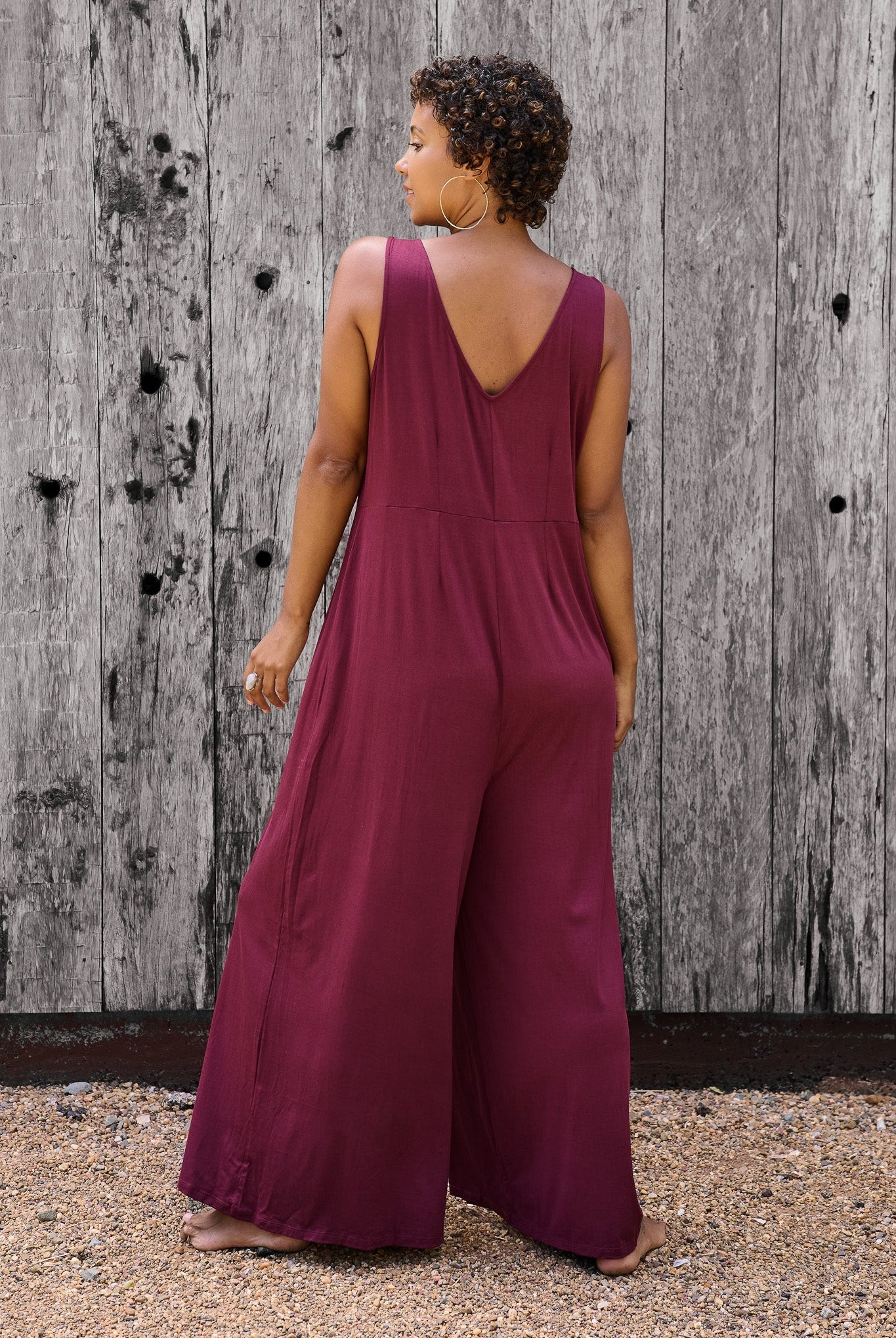 Boheme Jumpsuit Maroon RenewBohemianBasicsBohemered3 Renew Bohemian Pty Ltd