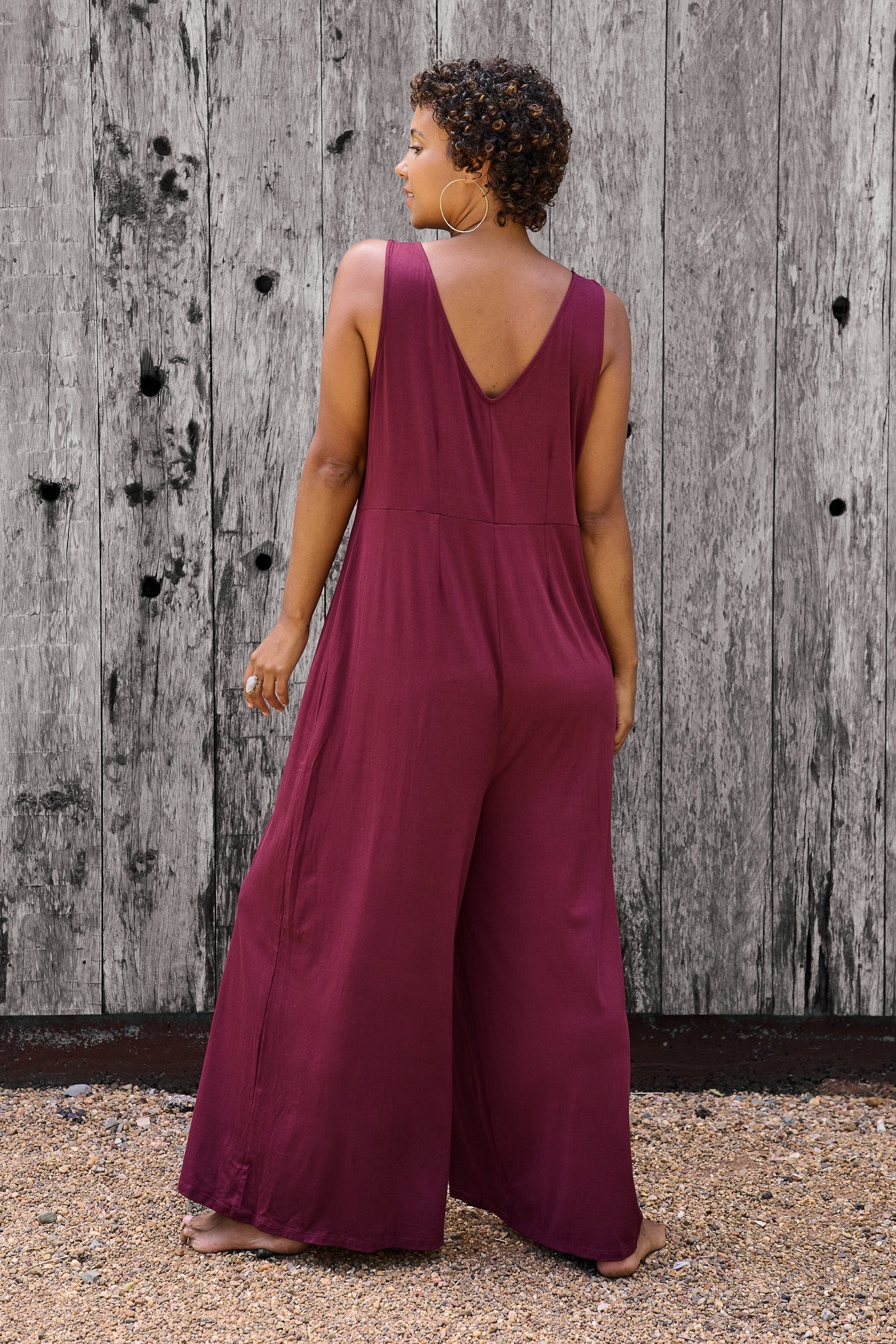 Boheme Jumpsuit Maroon RenewBohemianBasicsBohemered3 Renew Bohemian Pty Ltd