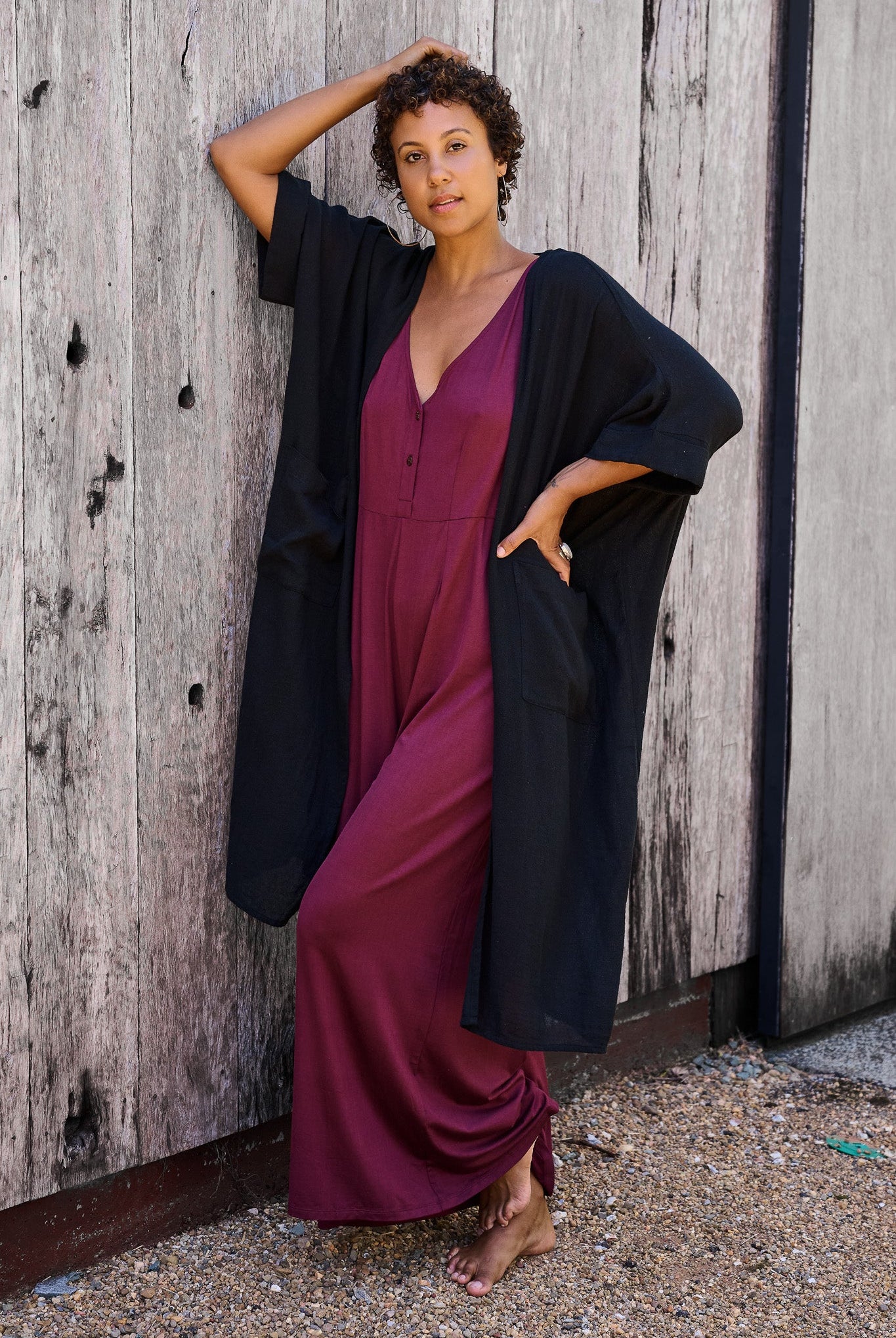 Flow Robe Black RenewBohemianBasicsBohemeredFlowblack5 Renew Bohemian Pty Ltd