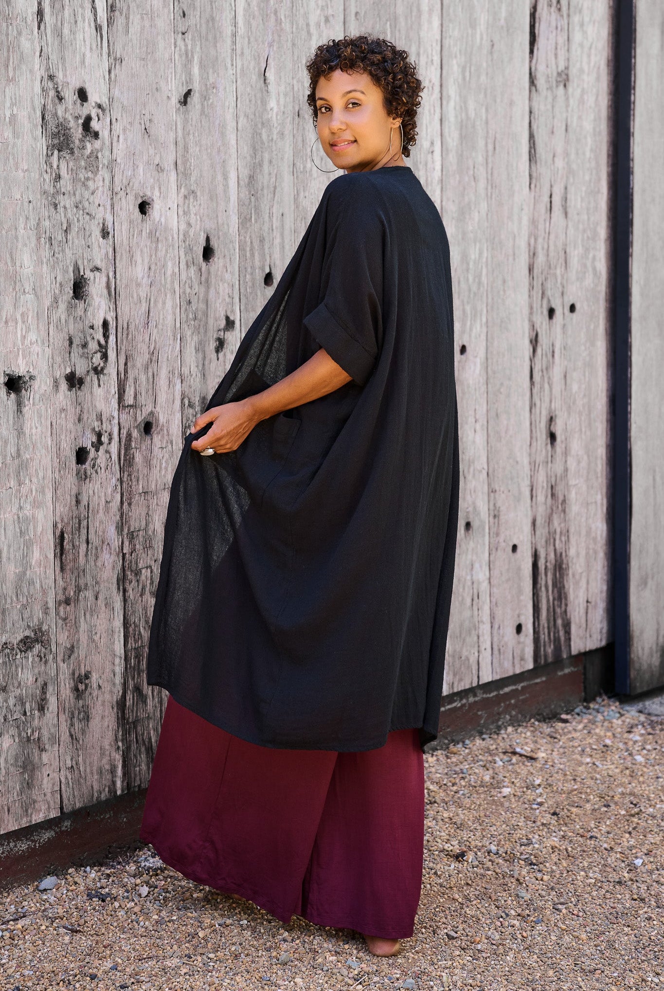 Flow Robe Black RenewBohemianBasicsBohemeredFlowblack7 Renew Bohemian Pty Ltd