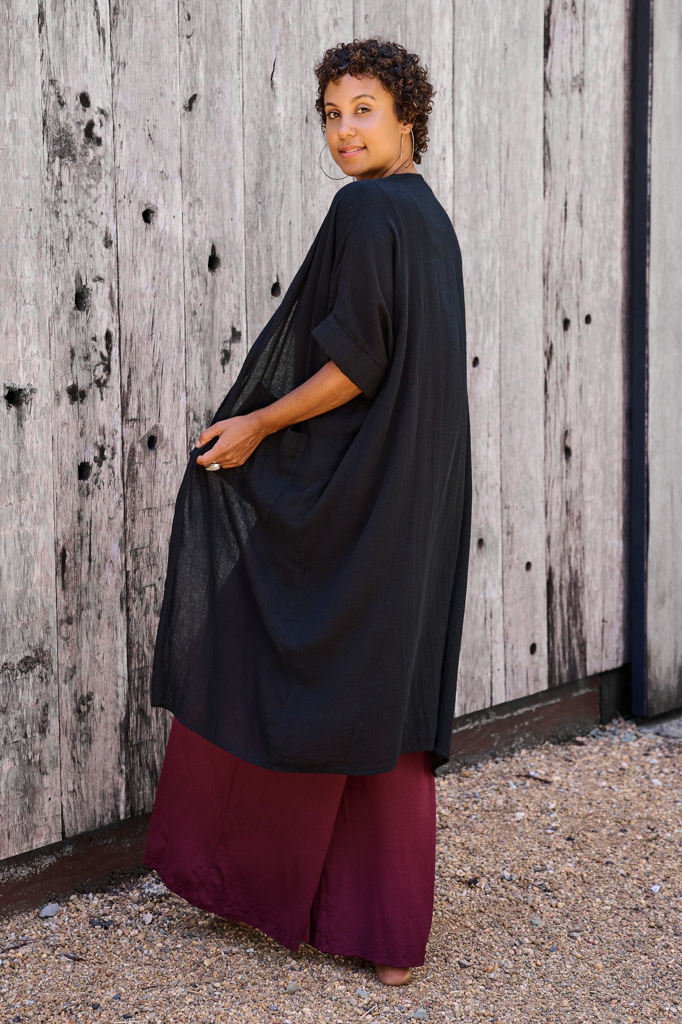 Flow Robe Black RenewBohemianBasicsBohemeredFlowblack7 Renew Bohemian Pty Ltd