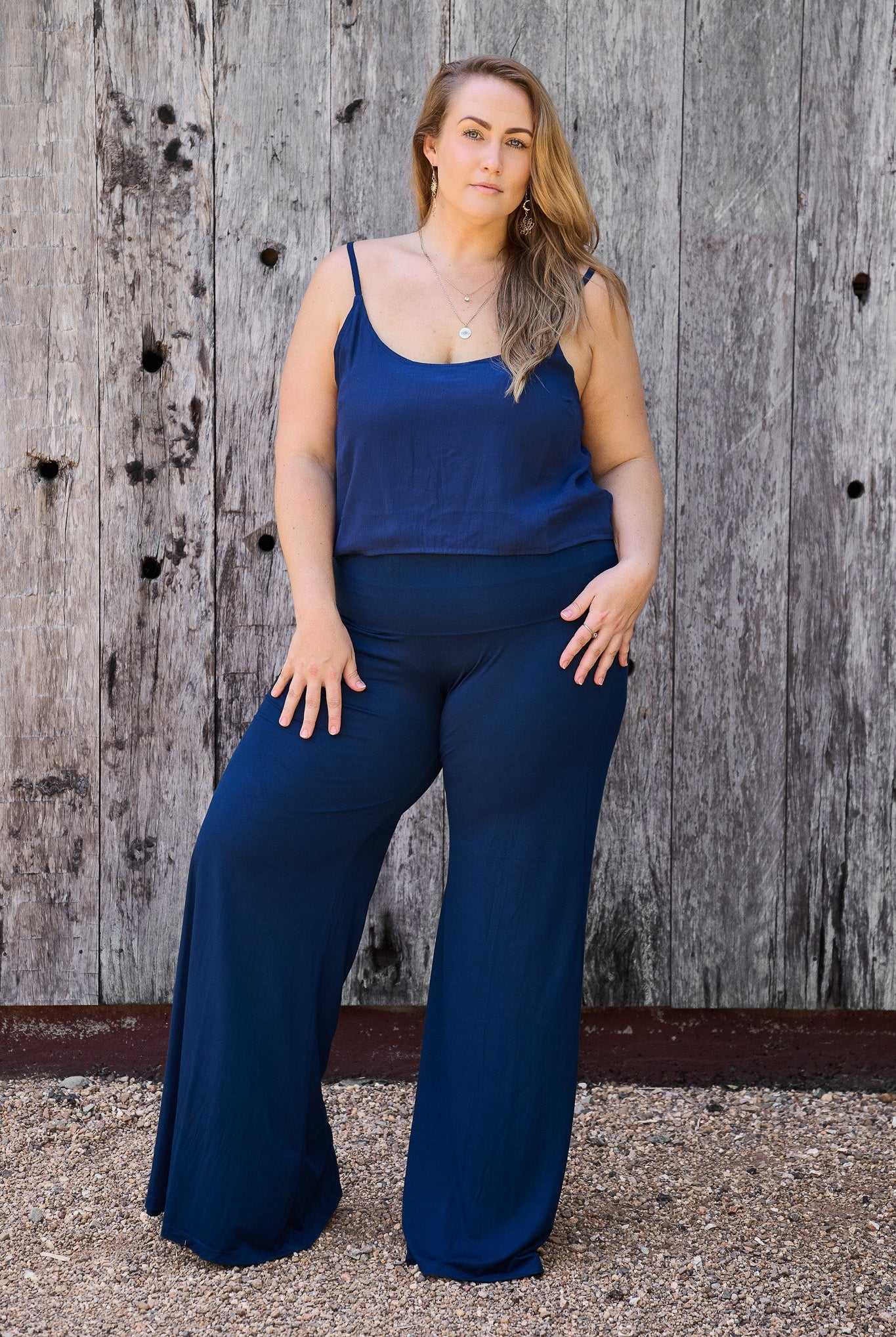 Palazzo Pants Navy RenewBohemianBasicsCamibluePalazzosblueFlowblue5 Renew Bohemian Pty Ltd