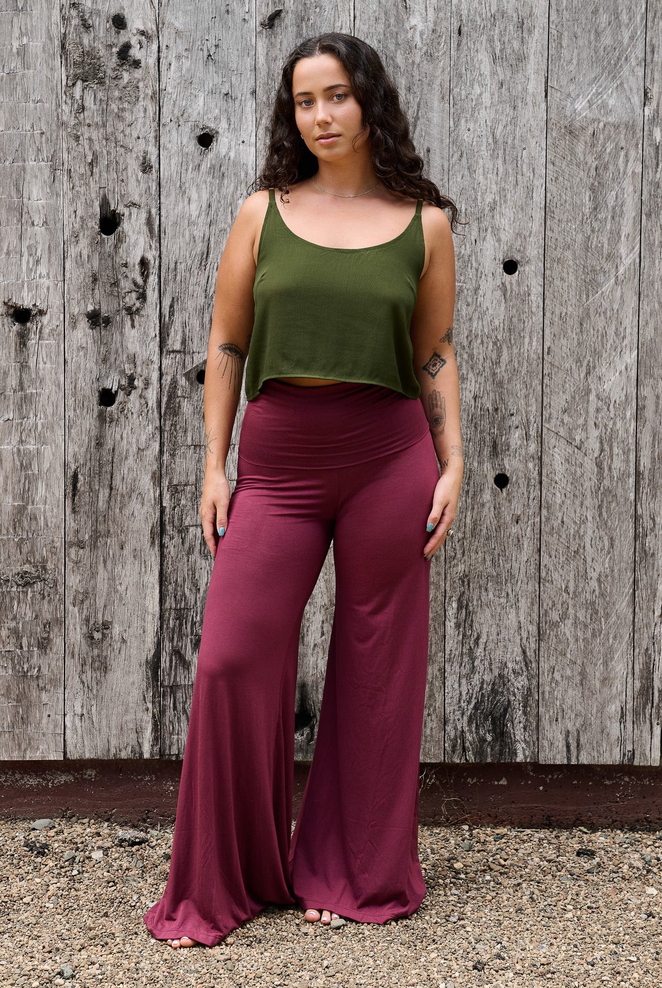 Cami Top Forest Green RenewBohemianBasicsCamigreenPalazzored2_5b07d70c-700b-40e8-9e12-963379578812 Renew Bohemian Pty Ltd