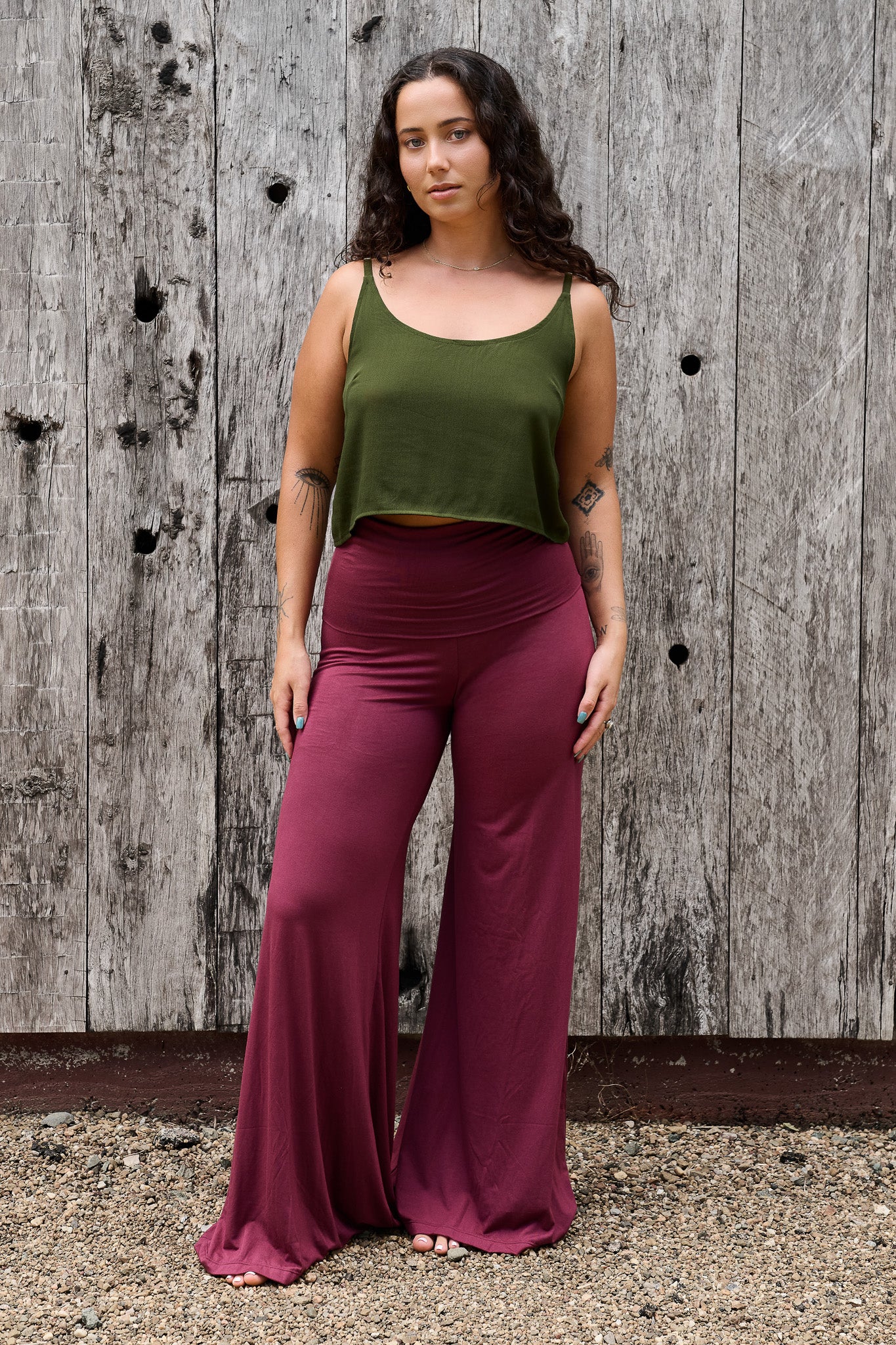 Cami Top Forest Green RenewBohemianBasicsCamigreenPalazzored2_5b07d70c-700b-40e8-9e12-963379578812 Renew Bohemian Pty Ltd