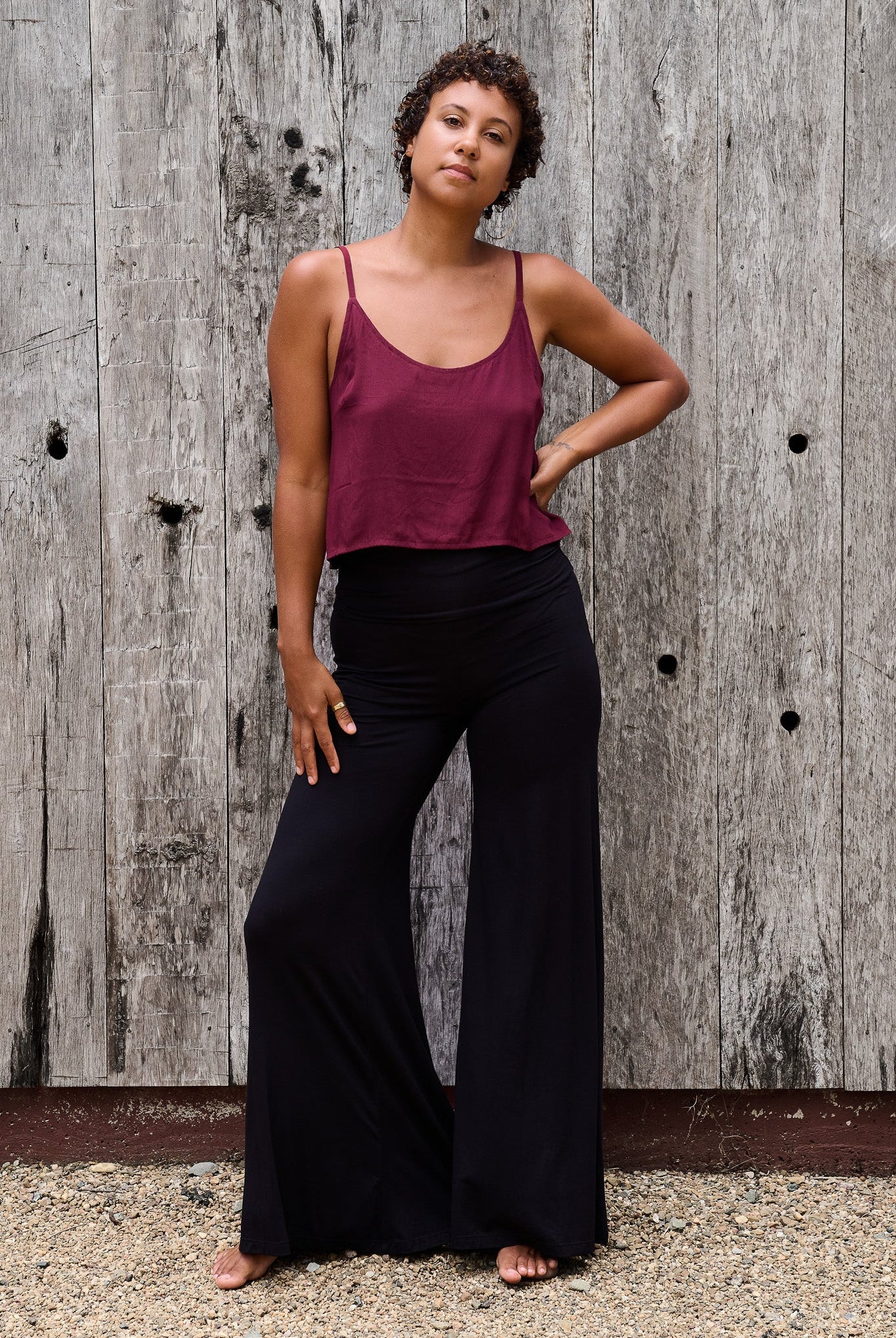 Palazzo Pants Black RenewBohemianBasicsCamiredPalazzoblack2 Renew Bohemian Pty Ltd