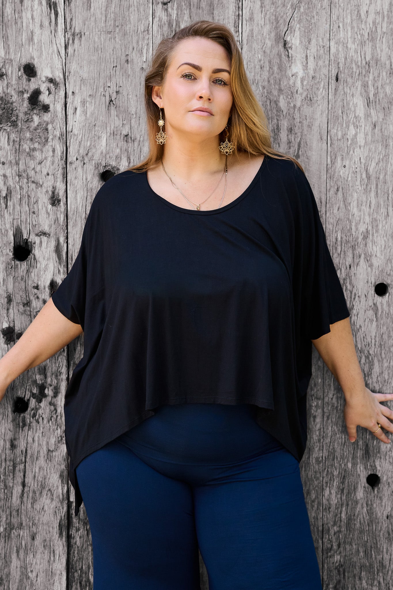 Dreamer Top Black RenewBohemianBasicsDreamerblackPalazzoblue3 Renew Bohemian Pty Ltd
