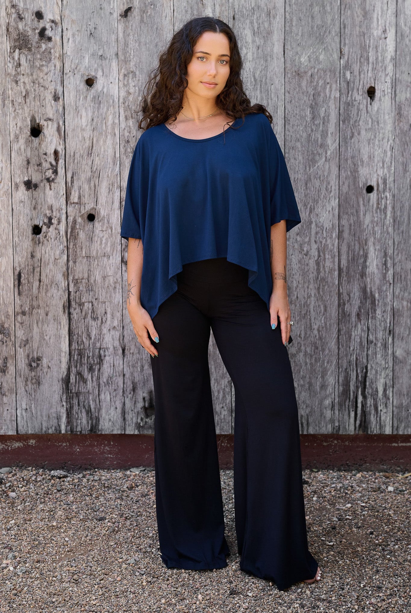 Dreamer Top Navy RenewBohemianBasicsDreamerbluePalazzosblack2 Renew Bohemian Pty Ltd