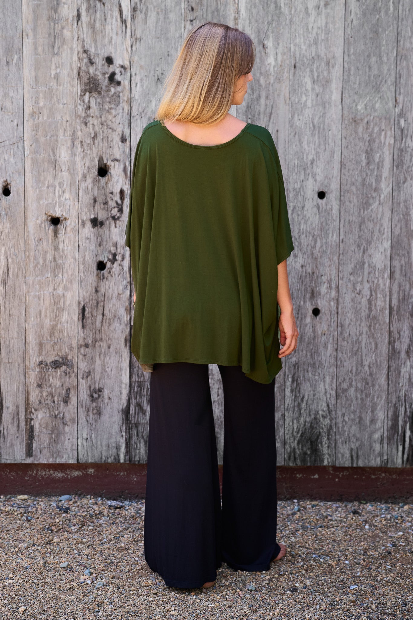 Dreamer Top Forest Green RenewBohemianBasicsDreamergreenPalazzosblack4 Renew Bohemian Pty Ltd